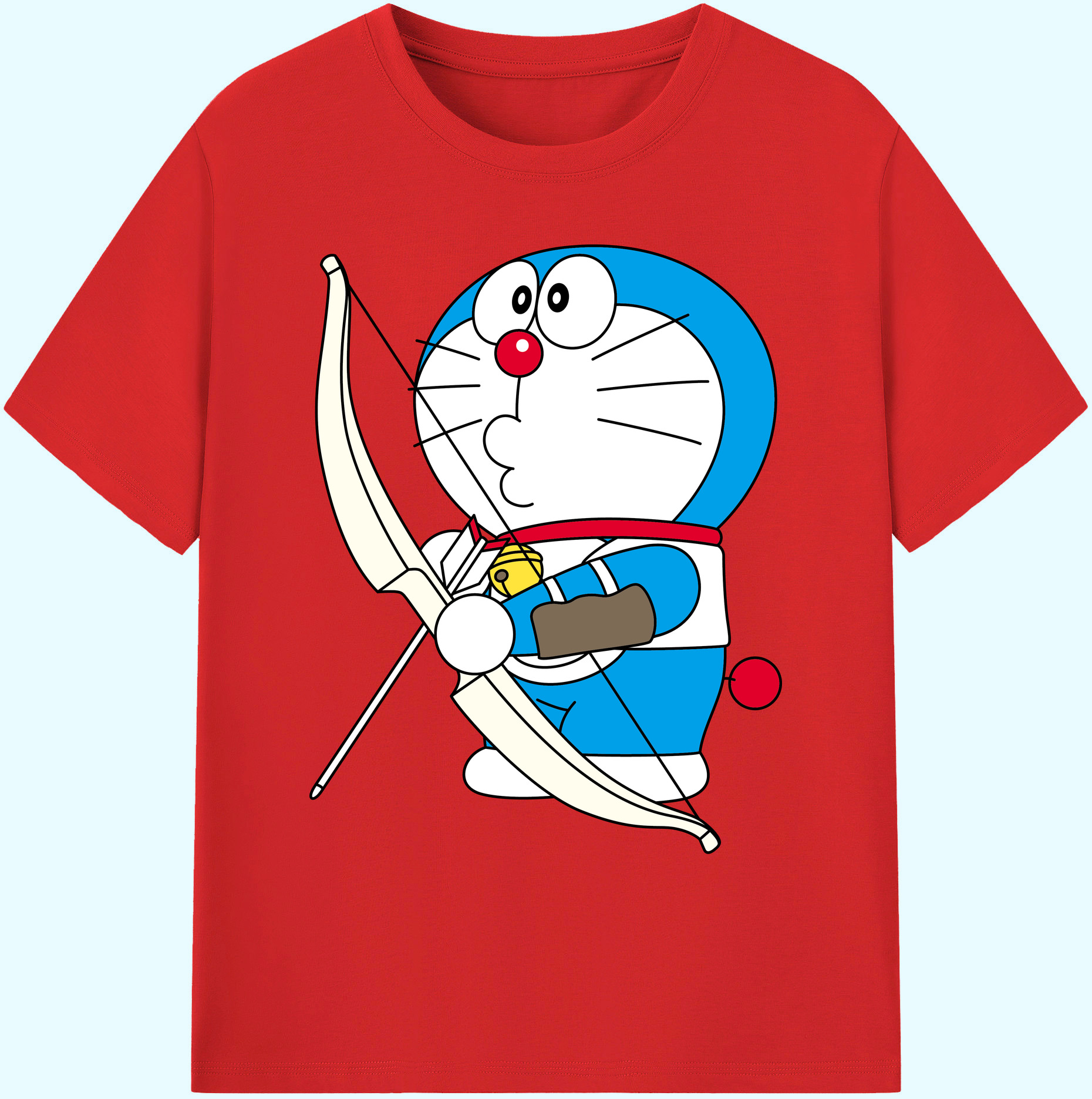 （画像用） ドラえもん Doraemon 綿100％ メンズ半袖Tシャツ｜肌触りやわらか＆通気性