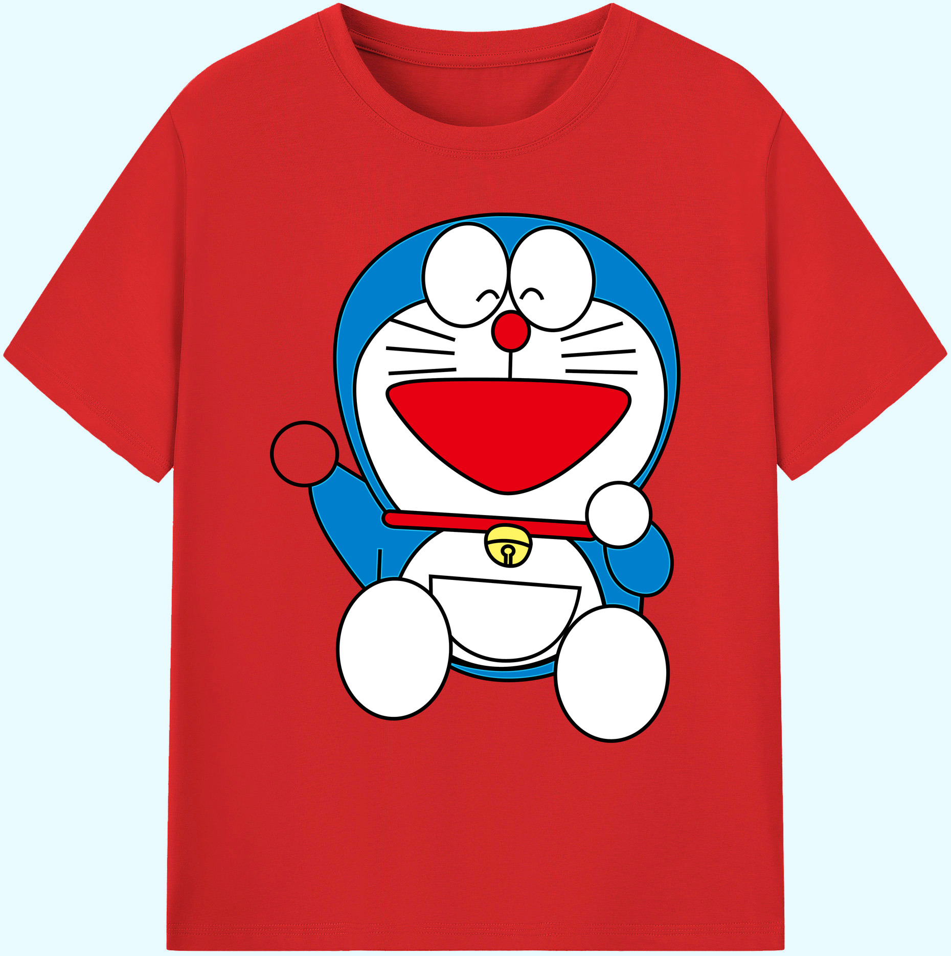（画像用） ドラえもん Doraemon 綿100％ メンズ半袖Tシャツ｜肌触りやわらか＆通気性