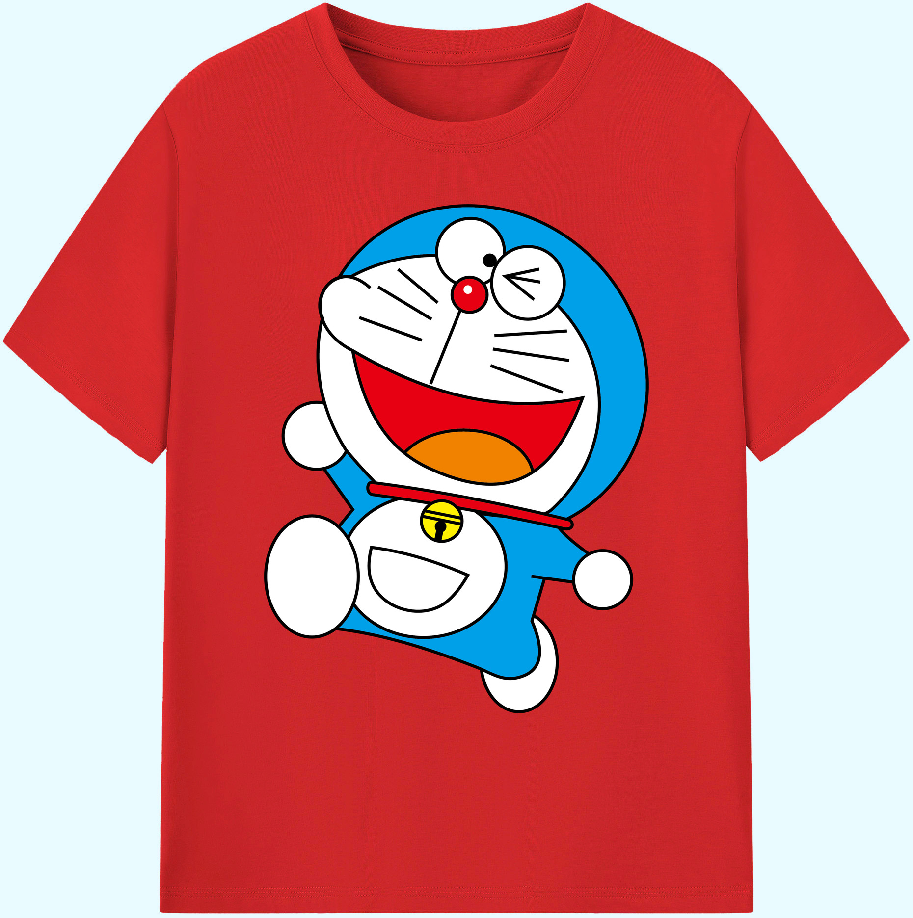（画像用） ドラえもん Doraemon 綿100％ メンズ半袖Tシャツ｜肌触りやわらか＆通気性