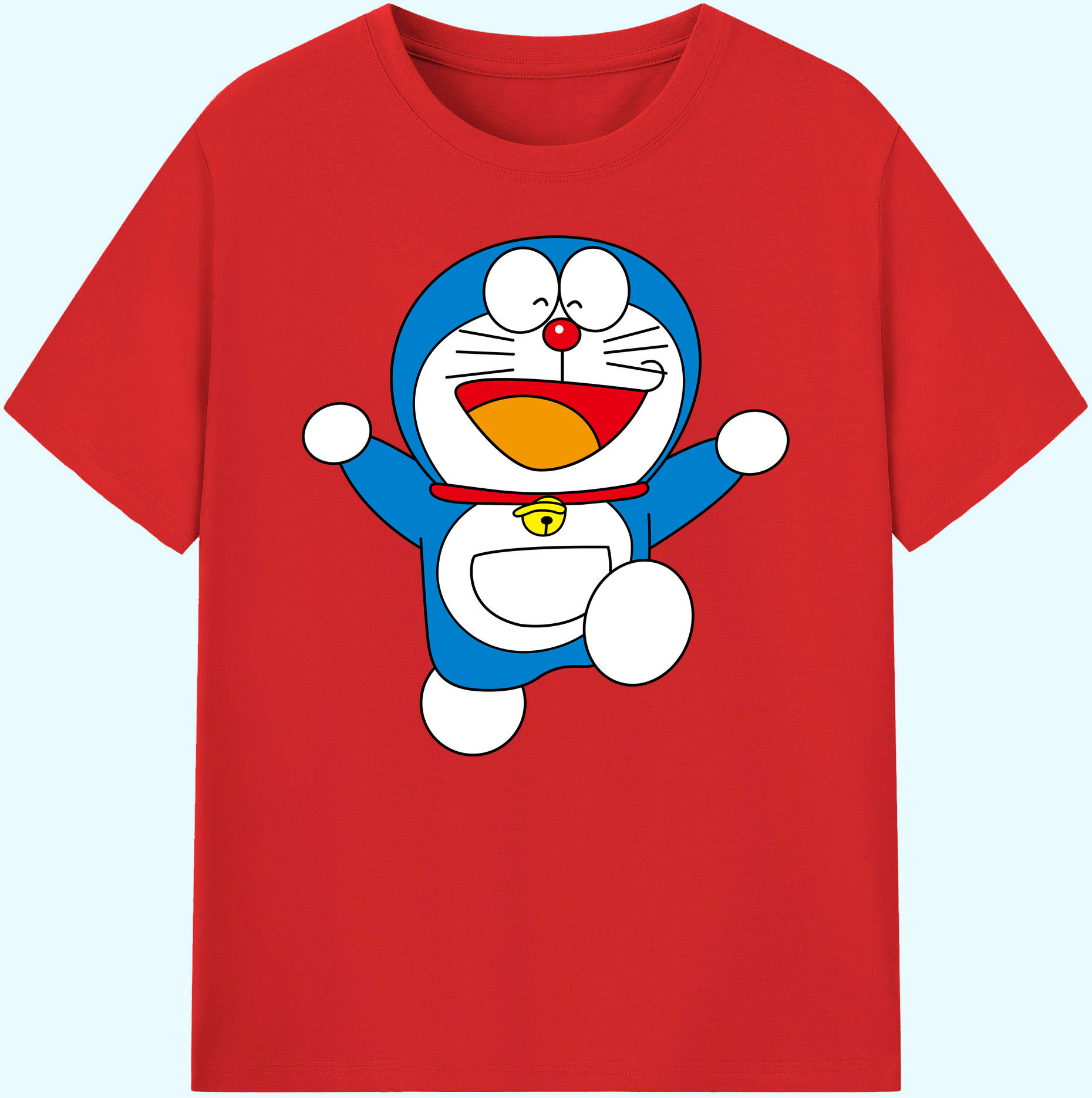 （画像用） ドラえもん Doraemon 綿100％ メンズ半袖Tシャツ｜肌触りやわらか＆通気性