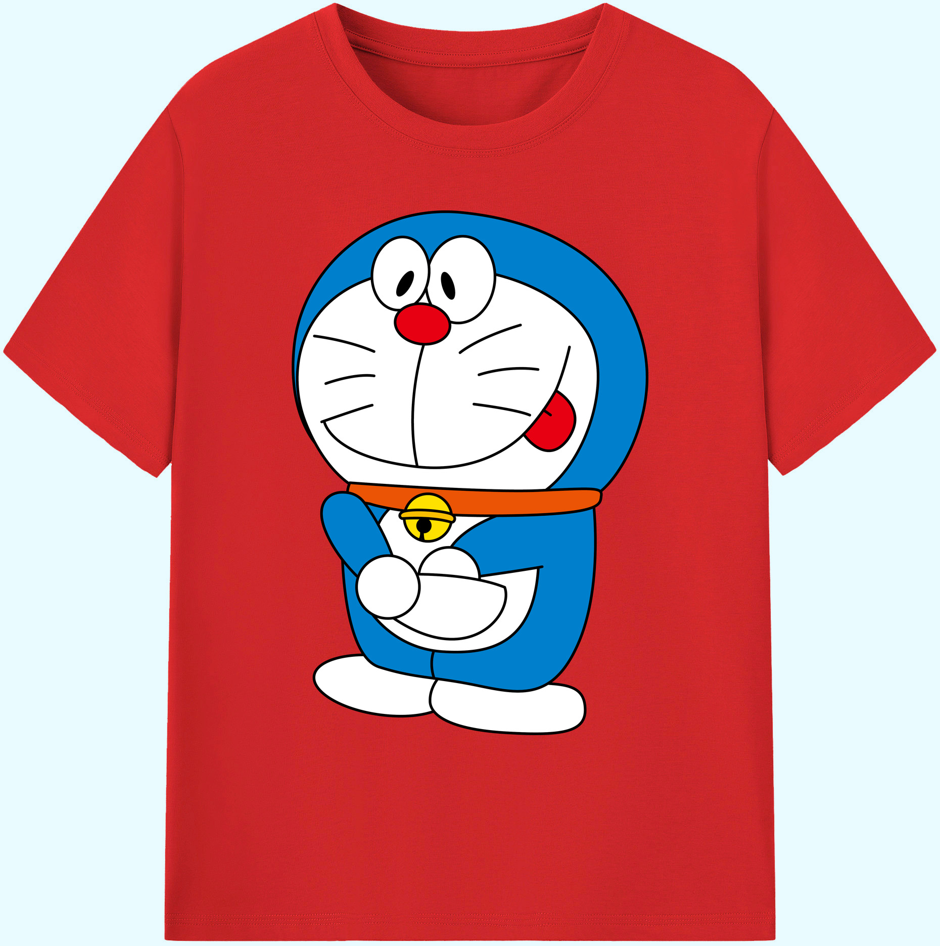 （画像用） ドラえもん Doraemon 綿100％ メンズ半袖Tシャツ｜肌触りやわらか＆通気性