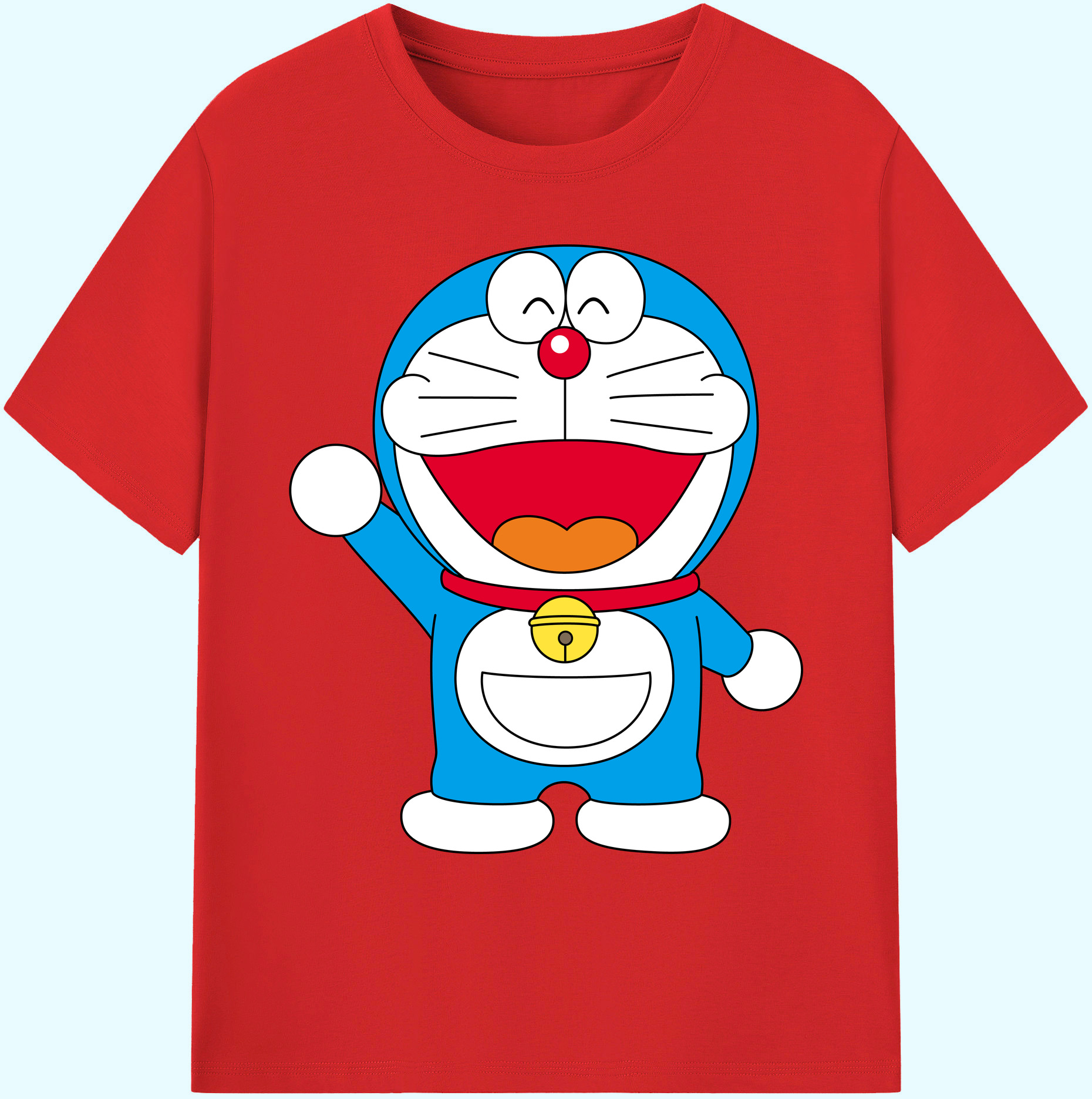 （画像用） ドラえもん Doraemon 綿100％ メンズ半袖Tシャツ｜肌触りやわらか＆通気性