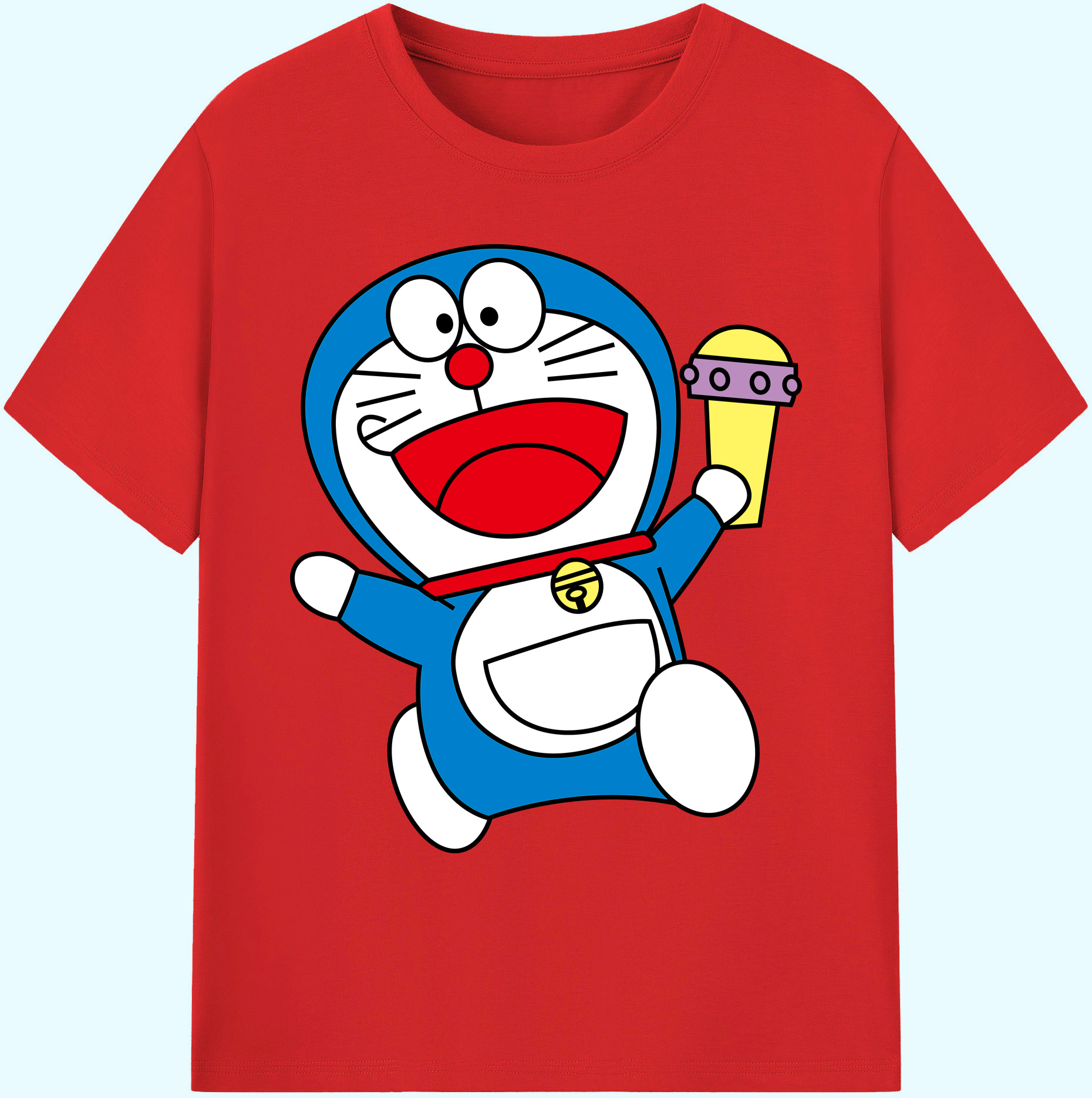 （画像用） ドラえもん Doraemon 綿100％ メンズ半袖Tシャツ｜肌触りやわらか＆通気性