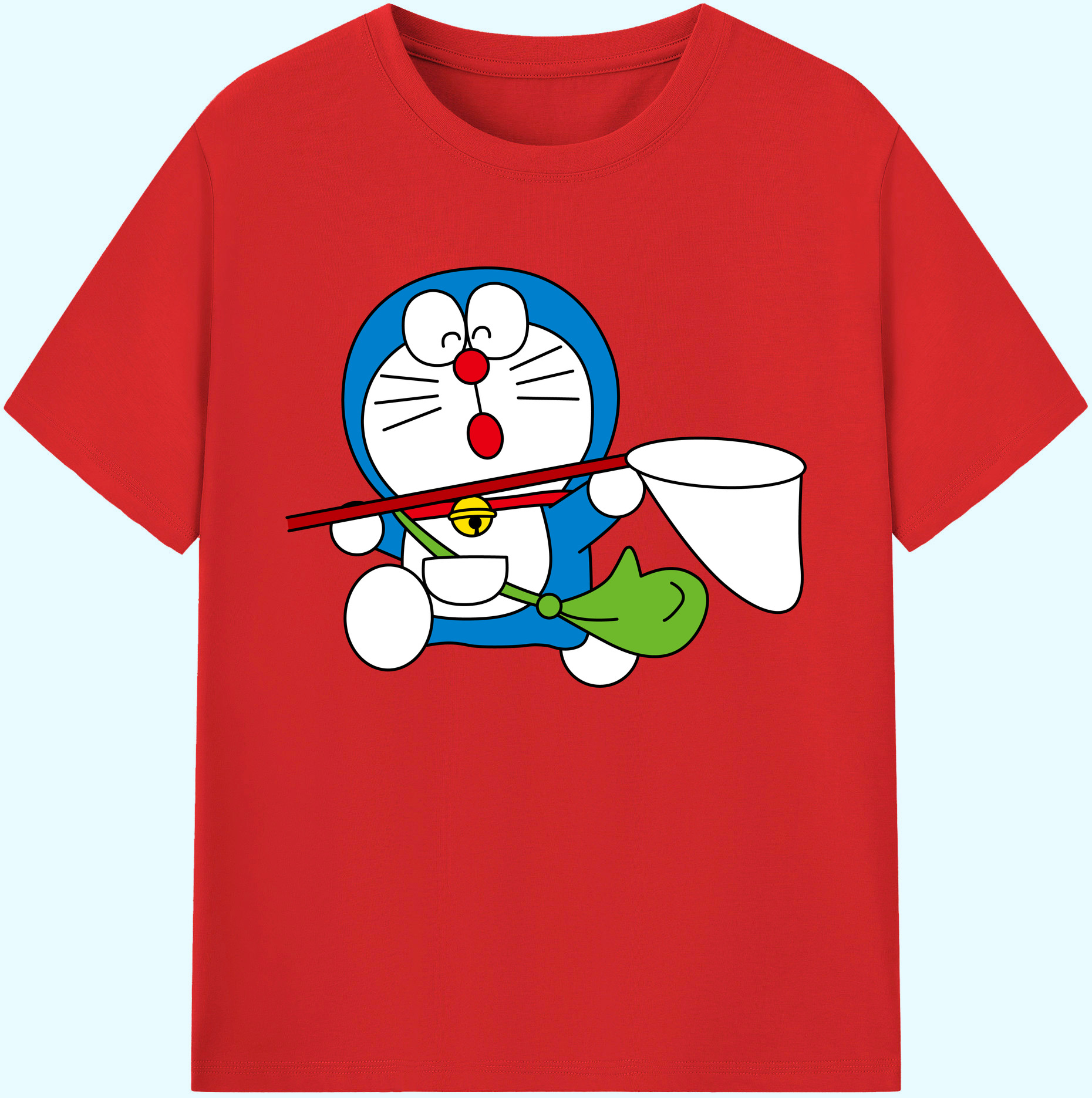 （画像用） ドラえもん Doraemon 綿100％ メンズ半袖Tシャツ｜肌触りやわらか＆通気性