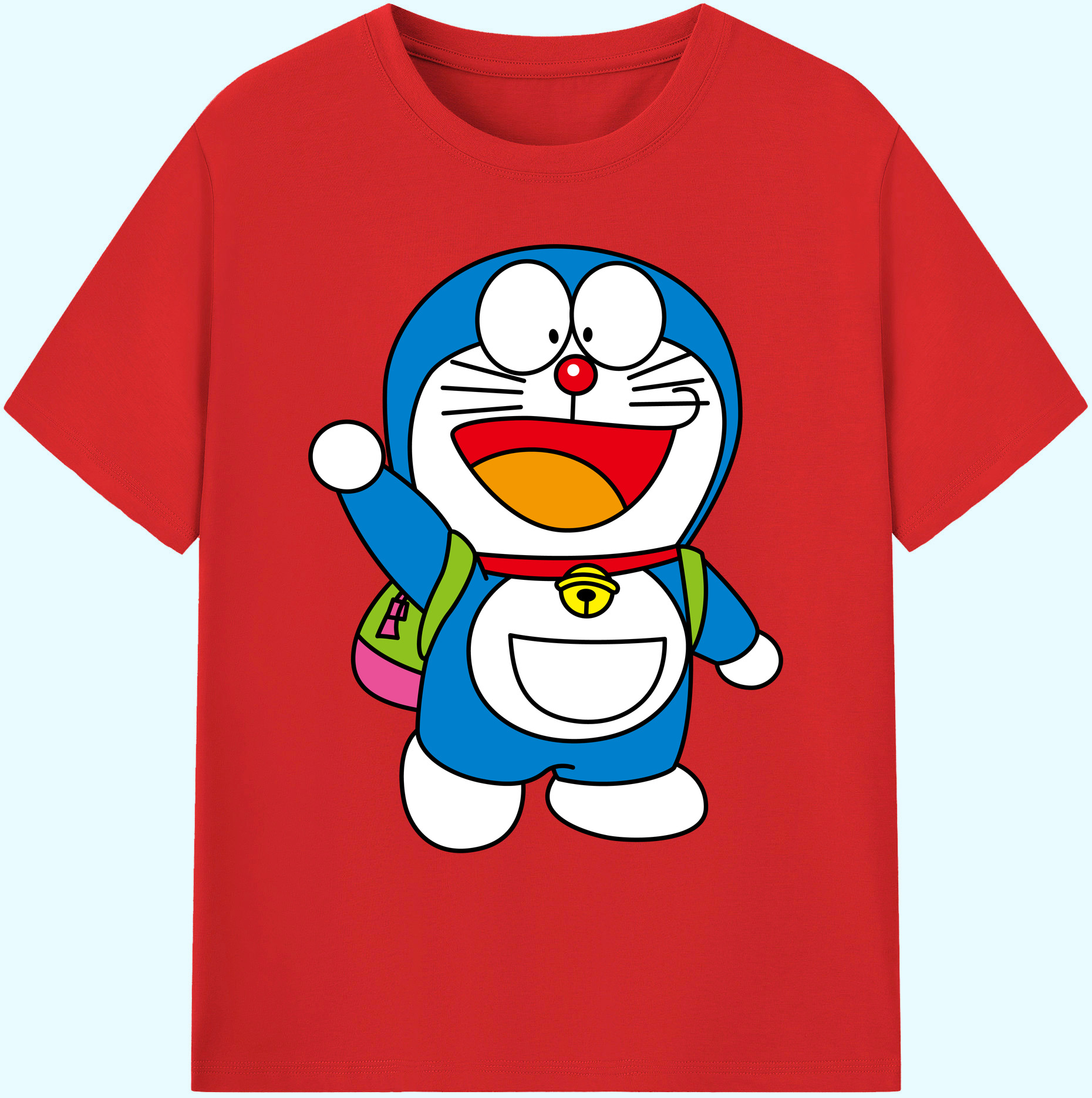 （画像用） ドラえもん Doraemon 綿100％ メンズ半袖Tシャツ｜肌触りやわらか＆通気性