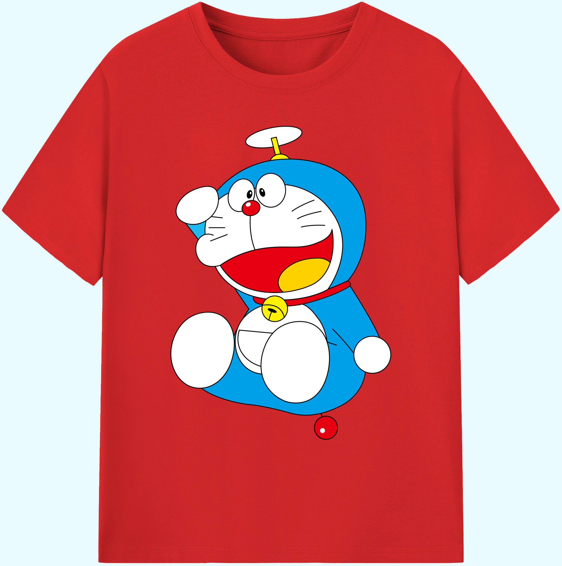 （画像用） ドラえもん Doraemon 綿100％ メンズ半袖Tシャツ｜肌触りやわらか＆通気性