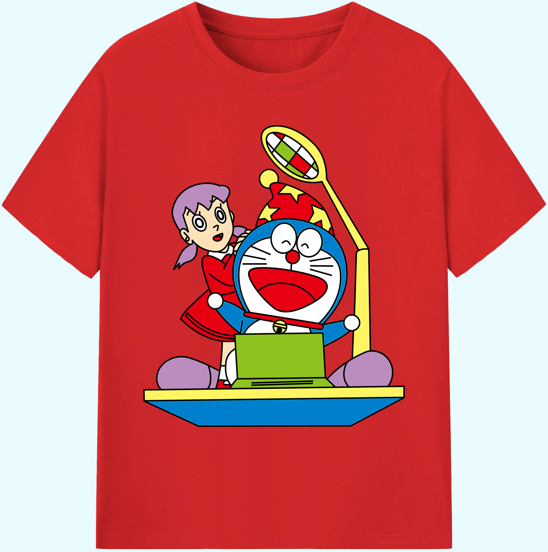 （画像用） ドラえもん みなもと しずか Doraemon Shizuka Minamoto 綿100％ メンズ半袖Tシャツ｜肌触りやわらか＆通気性