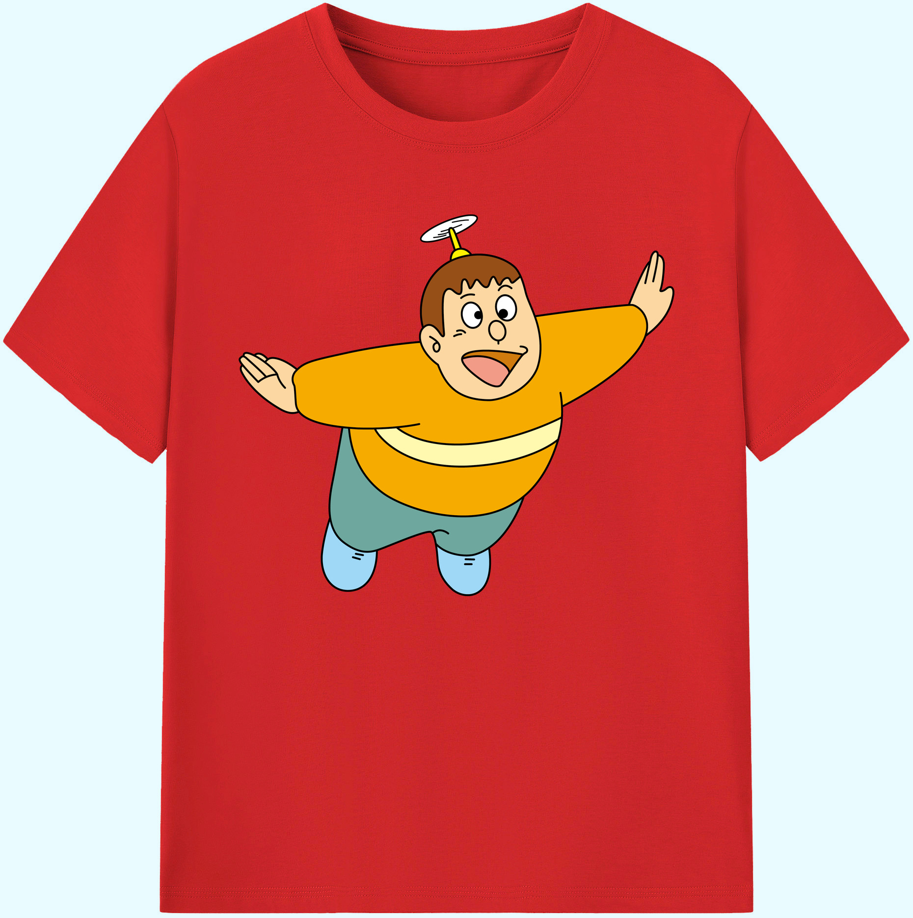（画像用） ドラえもん 剛田武 Doraemon Gouta Takeshi 綿100％ メンズ半袖Tシャツ｜肌触りやわらか＆通気性