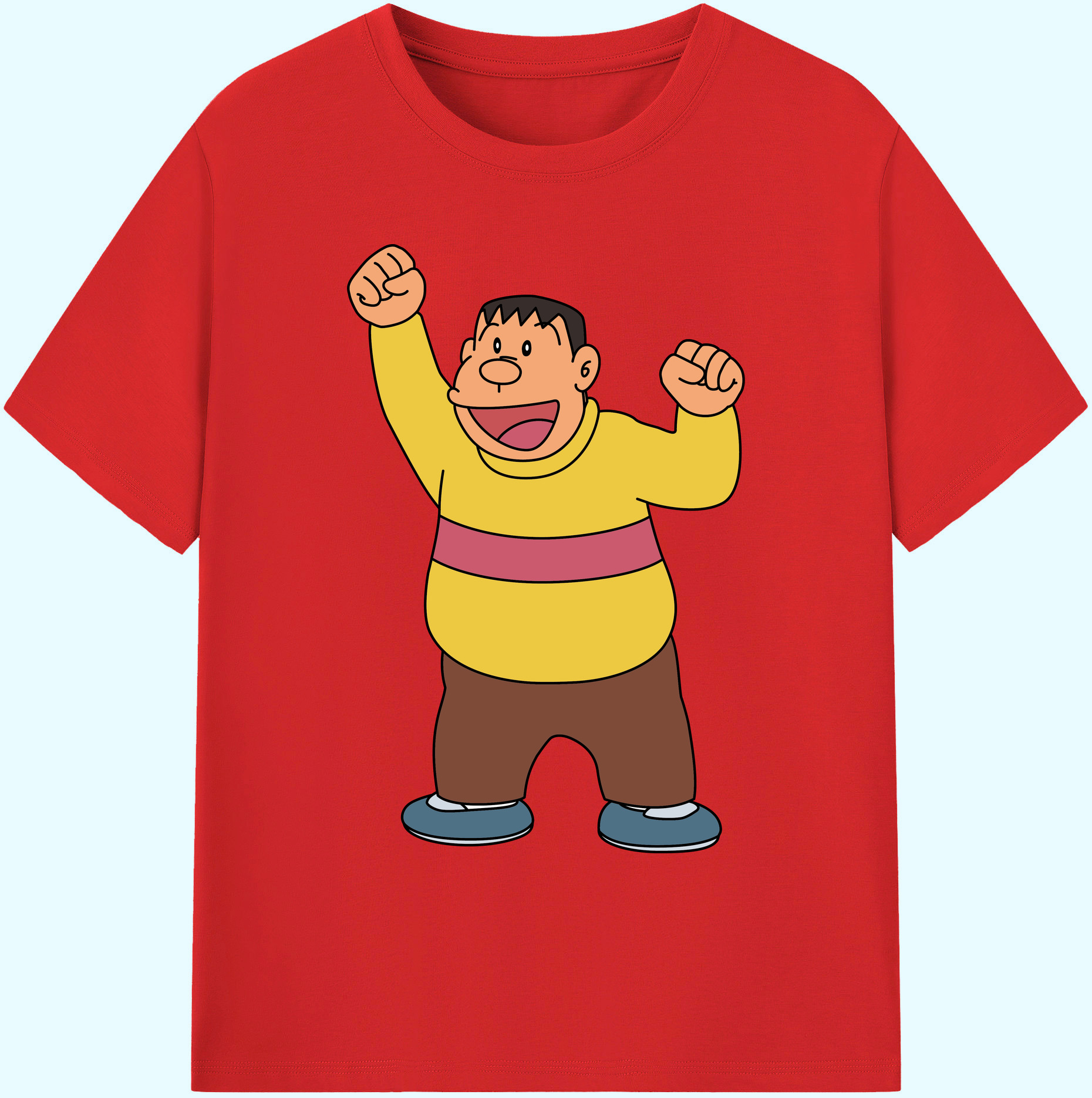 （画像用） ドラえもん 剛田武 Doraemon Gouta Takeshi 綿100％ メンズ半袖Tシャツ｜肌触りやわらか＆通気性