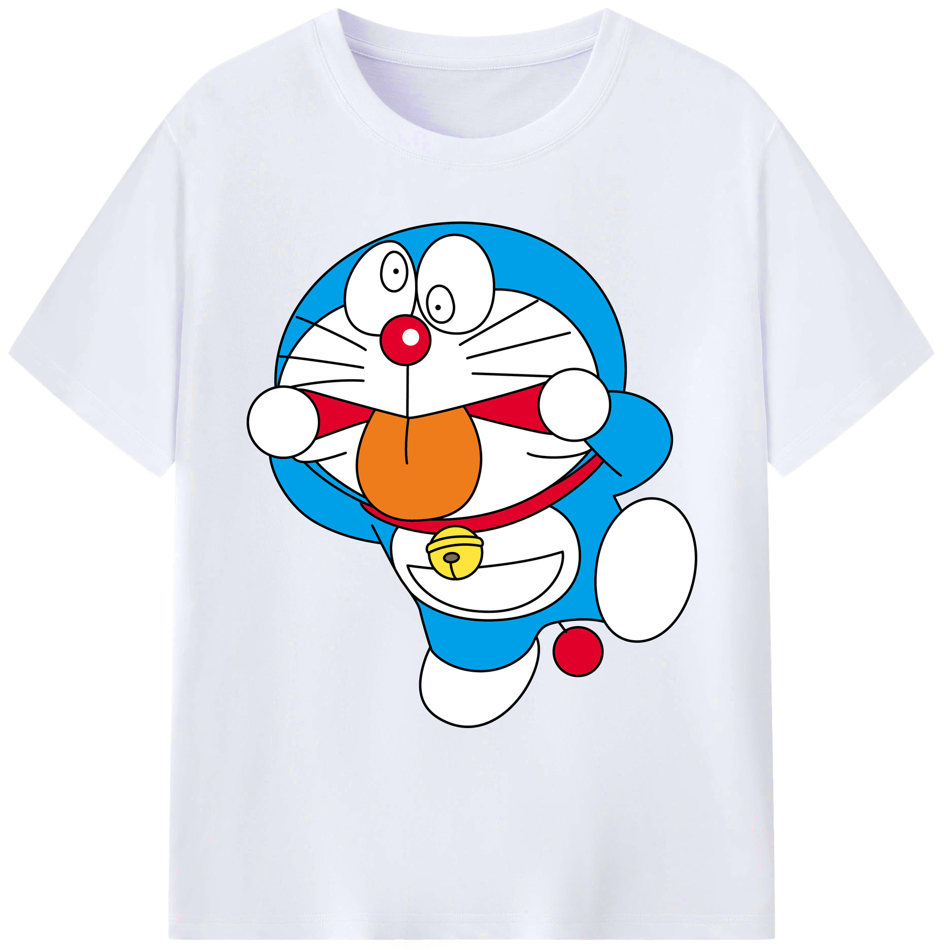 （画像用） ドラえもん Doraemon 綿100％ メンズ半袖Tシャツ｜肌触りやわらか＆通気性