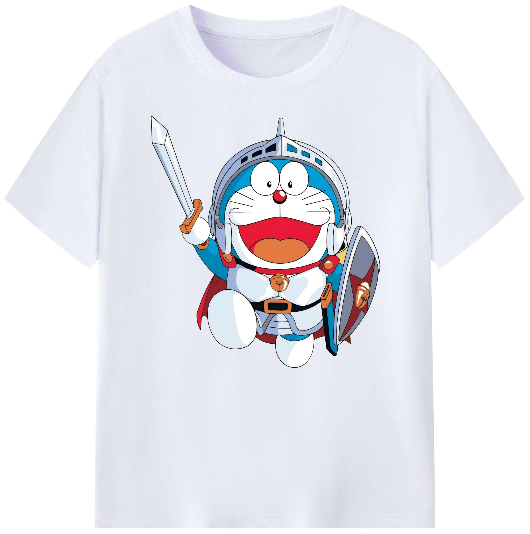 （画像用） ドラえもん Doraemon 綿100％ メンズ半袖Tシャツ｜肌触りやわらか＆通気性