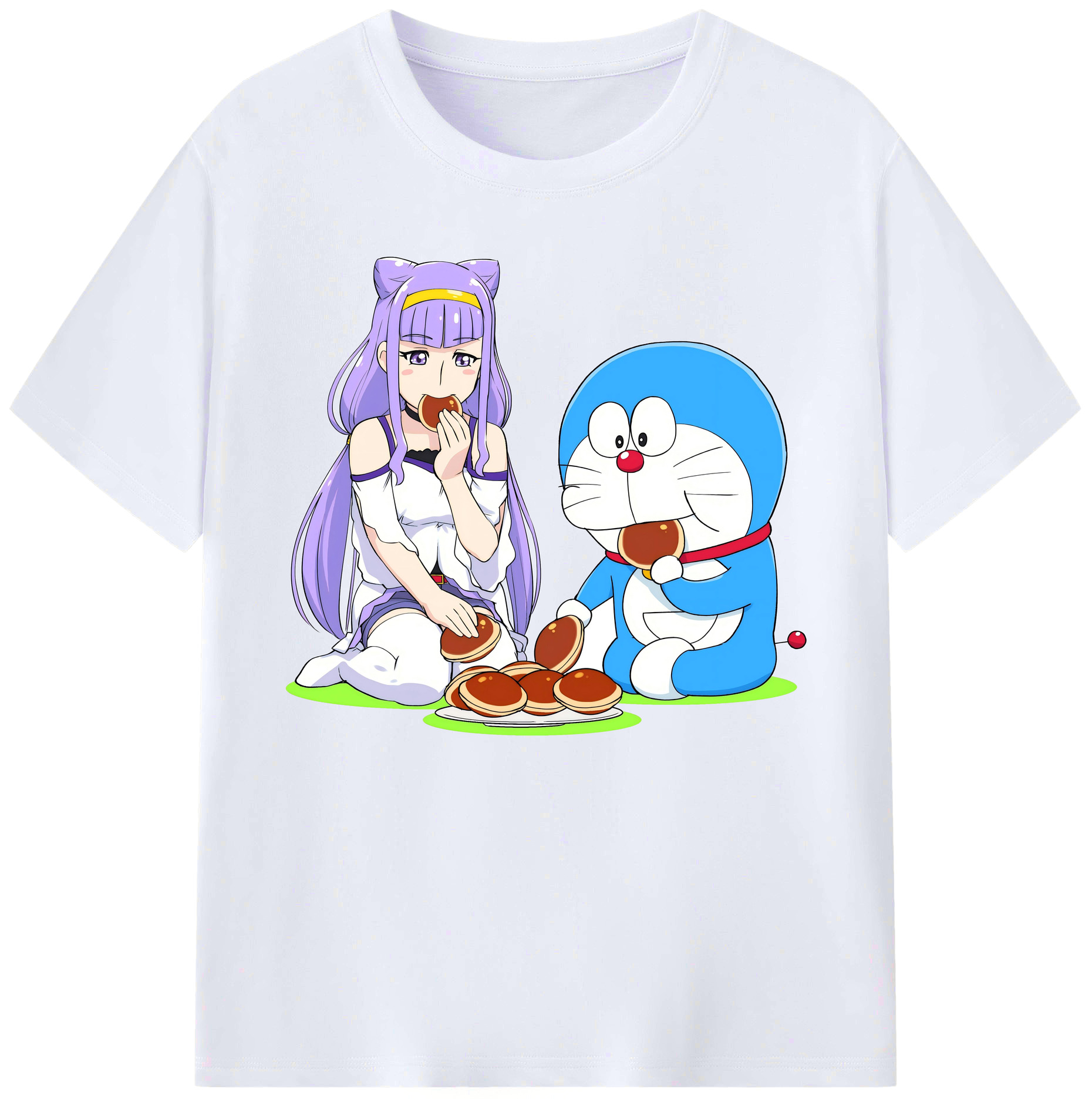 （画像用） ドラえもん Doraemon 綿100％ メンズ半袖Tシャツ｜肌触りやわらか＆通気性