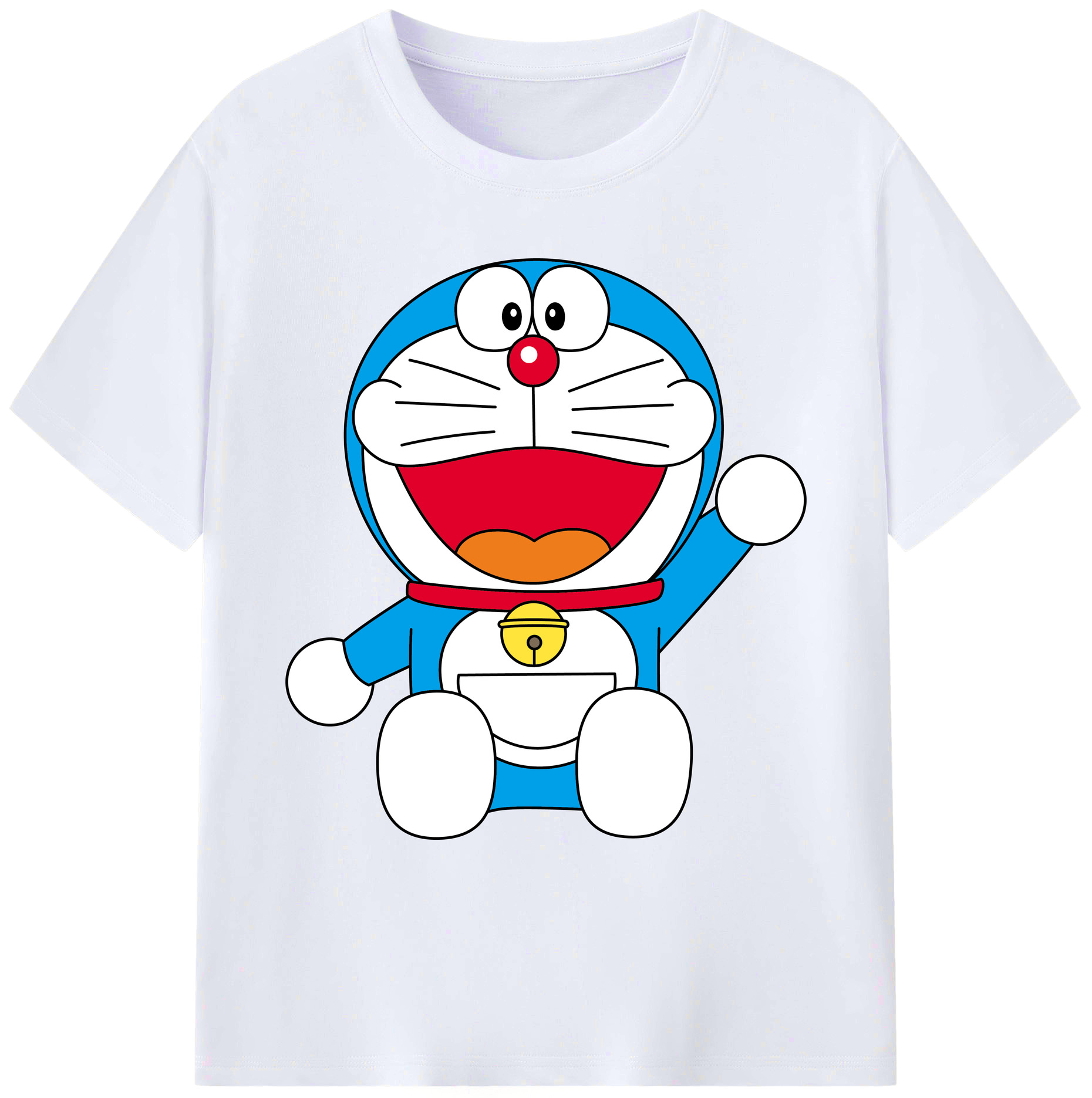 （画像用） ドラえもん Doraemon 綿100％ メンズ半袖Tシャツ｜肌触りやわらか＆通気性