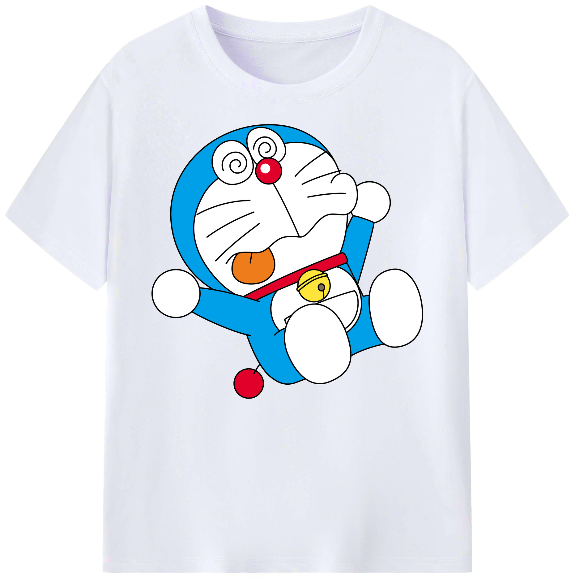 （画像用） ドラえもん Doraemon 綿100％ メンズ半袖Tシャツ｜肌触りやわらか＆通気性