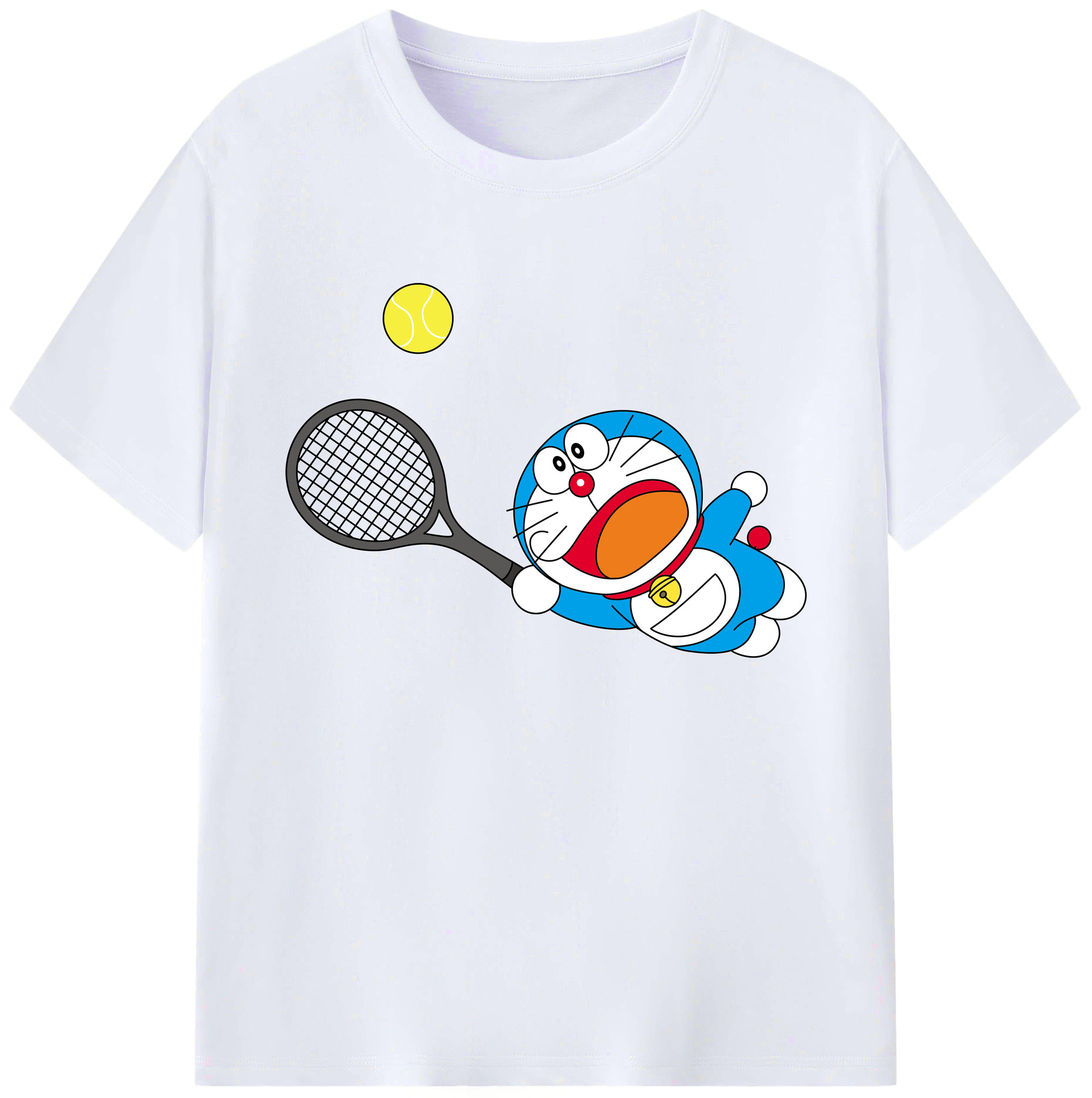 （画像用） ドラえもん Doraemon 綿100％ メンズ半袖Tシャツ｜肌触りやわらか＆通気性