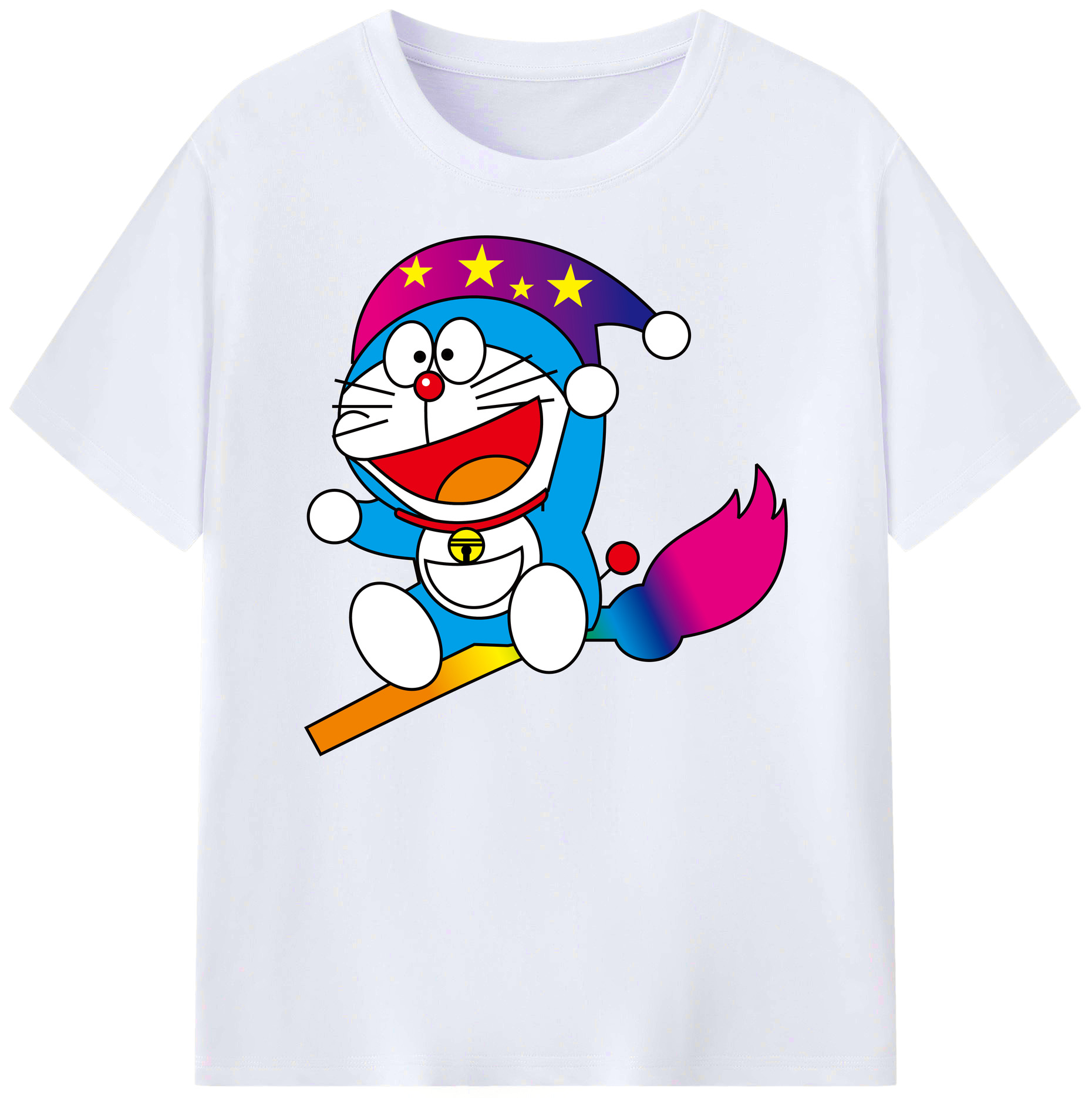 （画像用） ドラえもん Doraemon 綿100％ メンズ半袖Tシャツ｜肌触りやわらか＆通気性