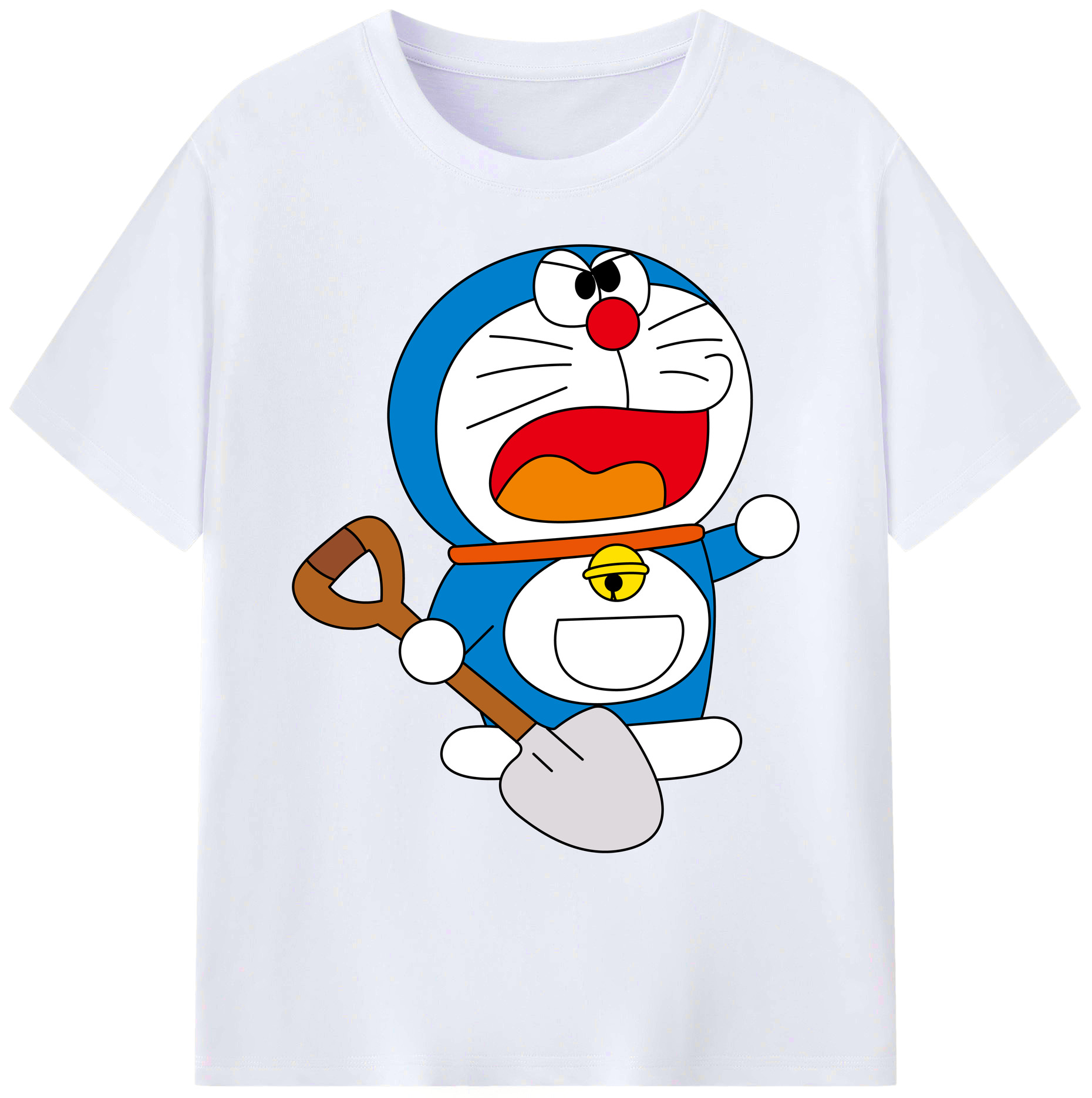 （画像用） ドラえもん Doraemon 綿100％ メンズ半袖Tシャツ｜肌触りやわらか＆通気性
