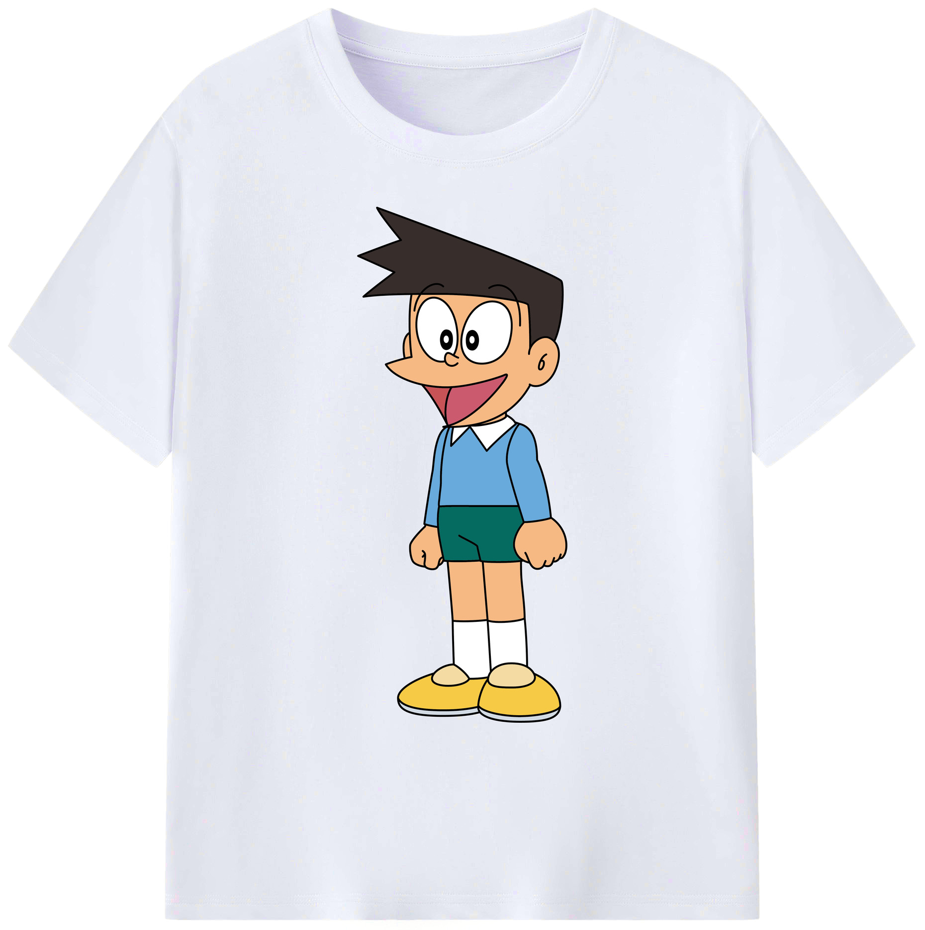 （画像用） ドラえもん 骨川 スネ夫 Doraemon Honekawa Suneo 綿100％ メンズ半袖Tシャツ｜肌触りやわらか＆通気性