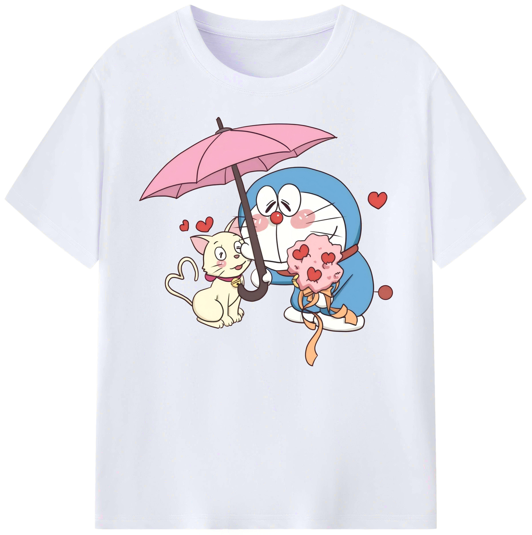 （画像用） ドラえもん Doraemon 綿100％ メンズ半袖Tシャツ｜肌触りやわらか＆通気性