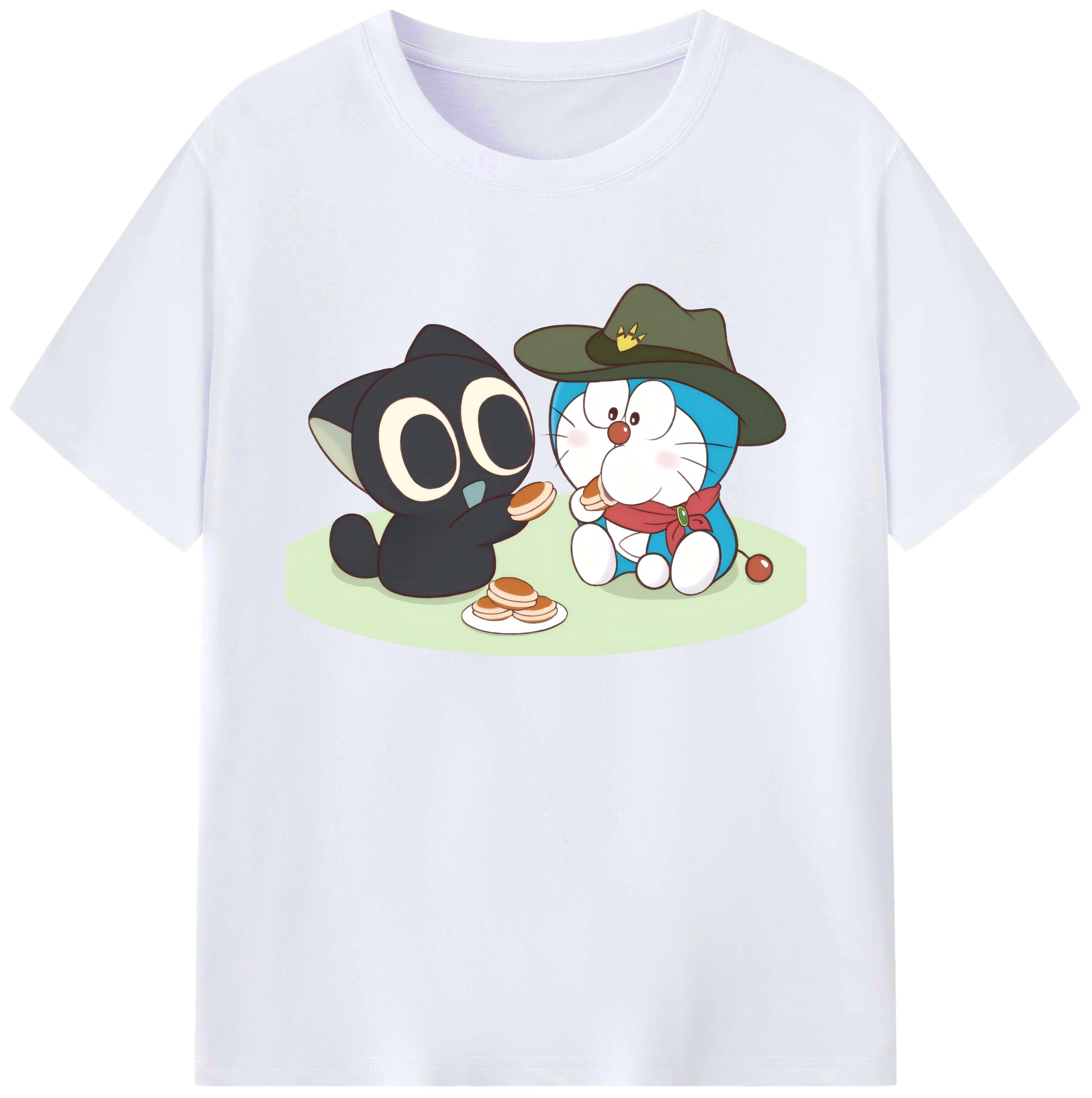 （画像用） ドラえもん Doraemon 綿100％ メンズ半袖Tシャツ｜肌触りやわらか＆通気性