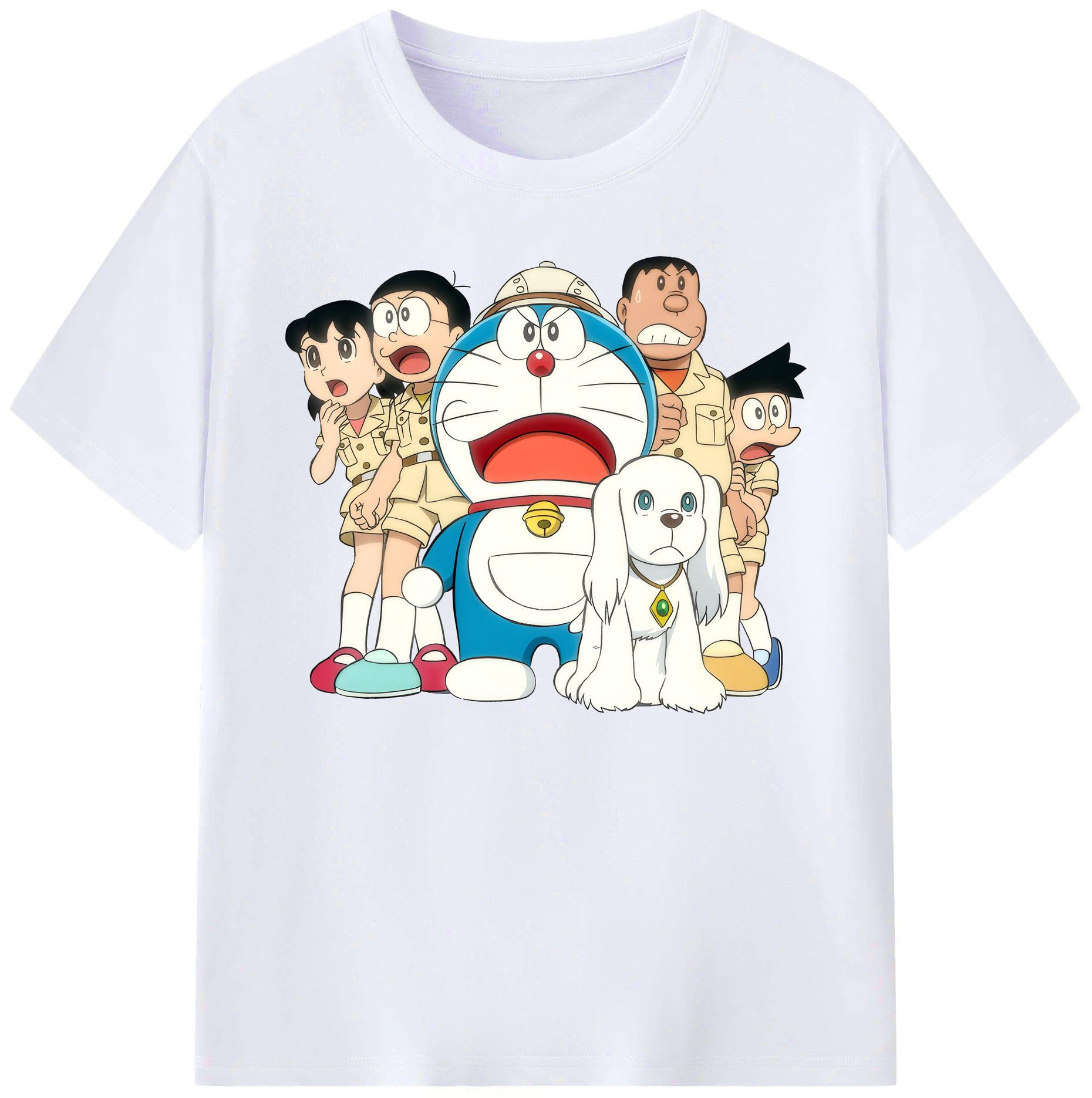 （画像用） ドラえもん Doraemon 綿100％ メンズ半袖Tシャツ｜肌触りやわらか＆通気性