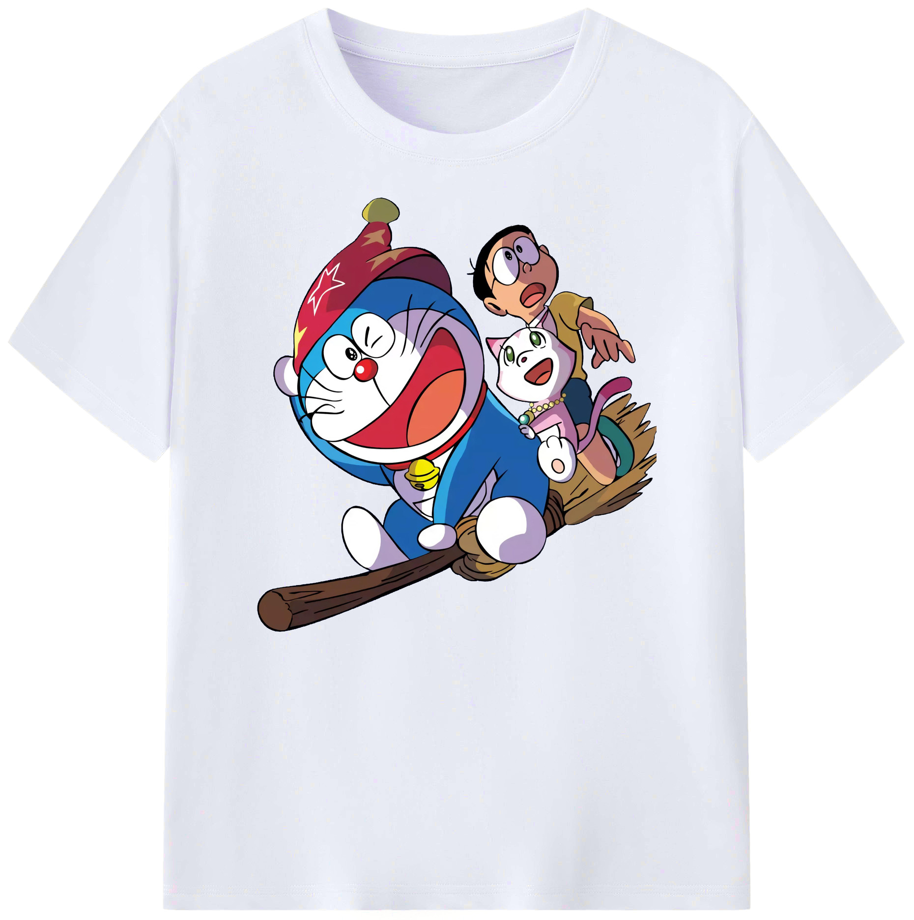 （画像用） ドラえもん Doraemon 綿100％ メンズ半袖Tシャツ｜肌触りやわらか＆通気性