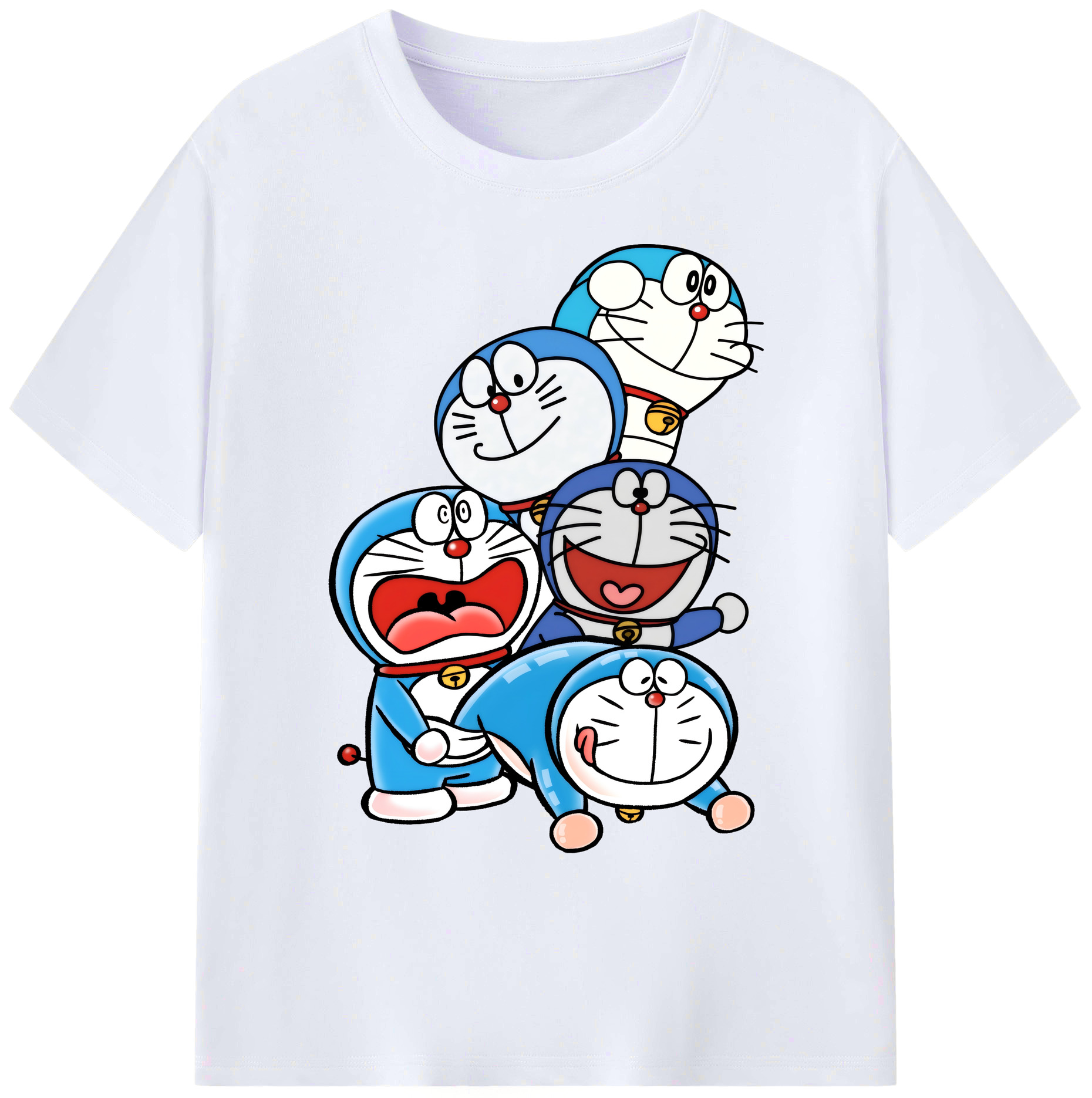 （画像用） ドラえもん Doraemon 綿100％ メンズ半袖Tシャツ｜肌触りやわらか＆通気性