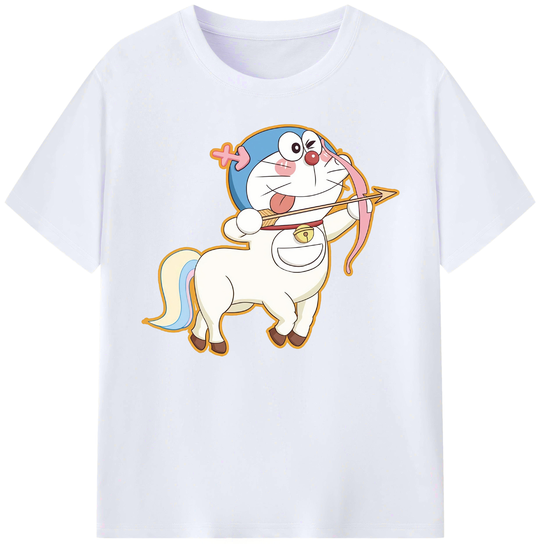 （画像用） ドラえもん Doraemon 綿100％ メンズ半袖Tシャツ｜肌触りやわらか＆通気性
