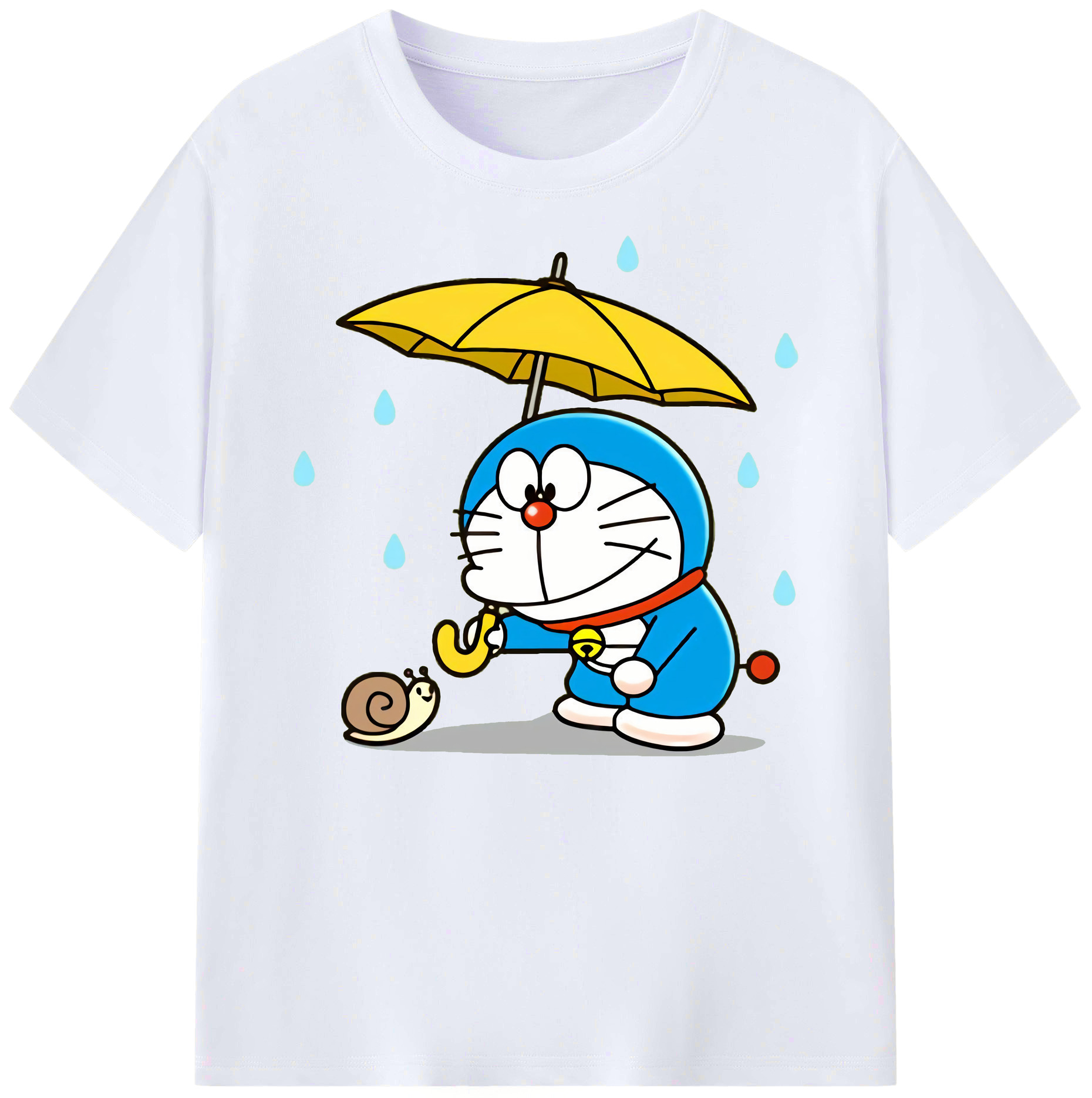 （画像用） ドラえもん Doraemon 綿100％ メンズ半袖Tシャツ｜肌触りやわらか＆通気性
