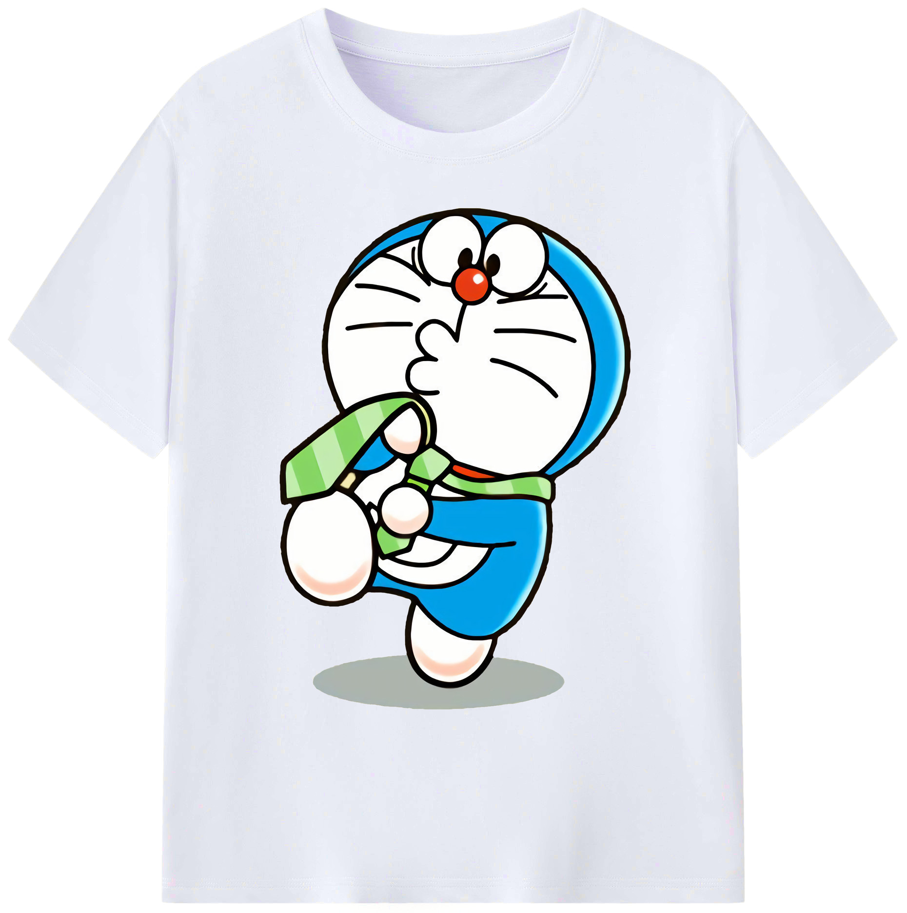 （画像用） ドラえもん Doraemon 綿100％ メンズ半袖Tシャツ｜肌触りやわらか＆通気性