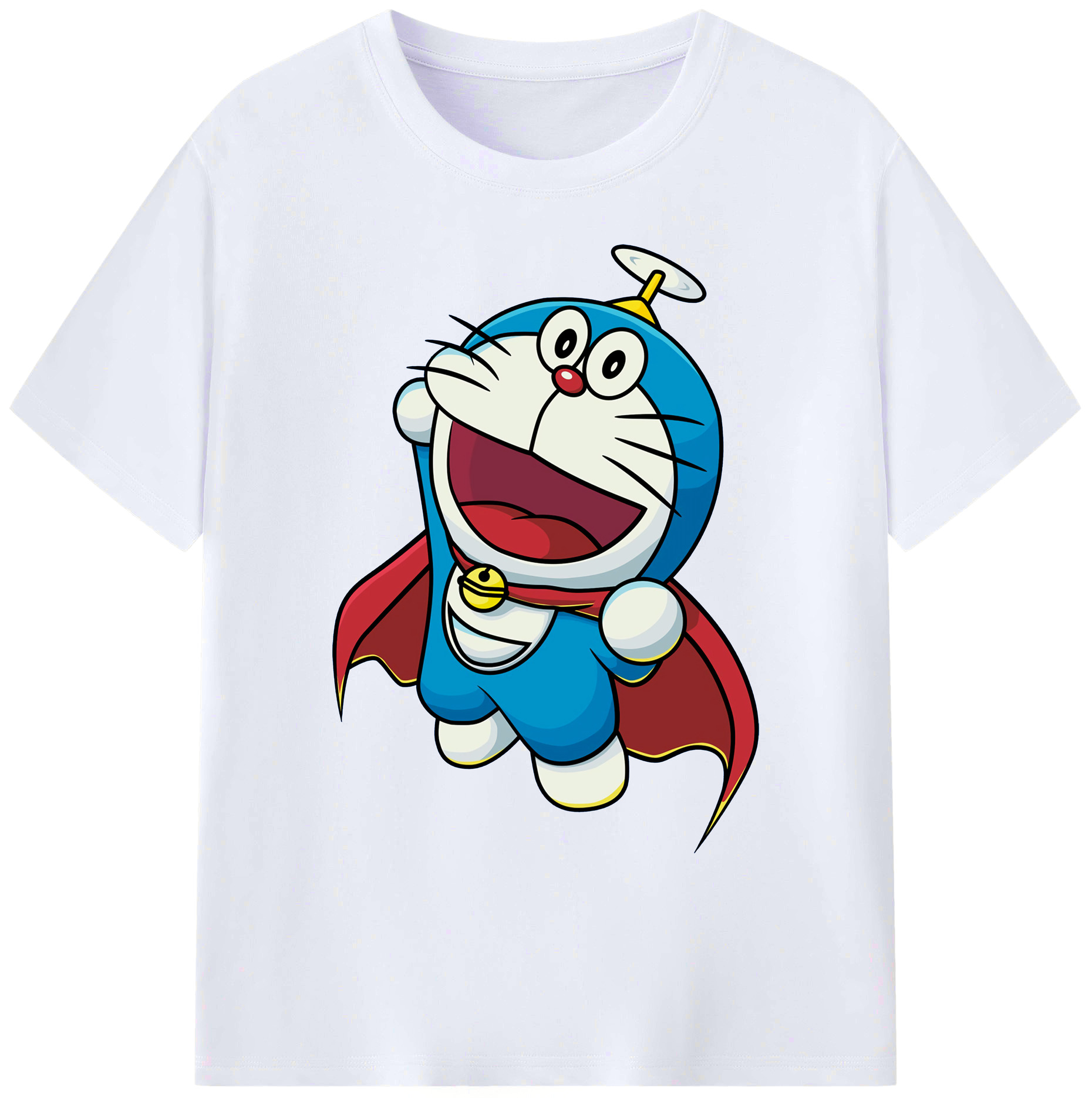 （画像用） ドラえもん Doraemon 綿100％ メンズ半袖Tシャツ｜肌触りやわらか＆通気性