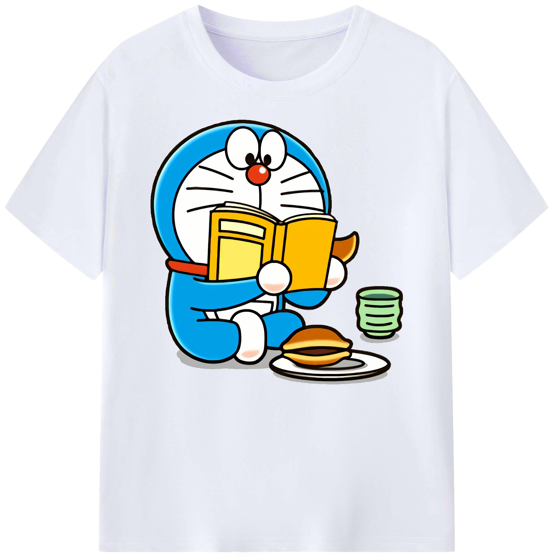 （画像用） ドラえもん Doraemon 綿100％ メンズ半袖Tシャツ｜肌触りやわらか＆通気性
