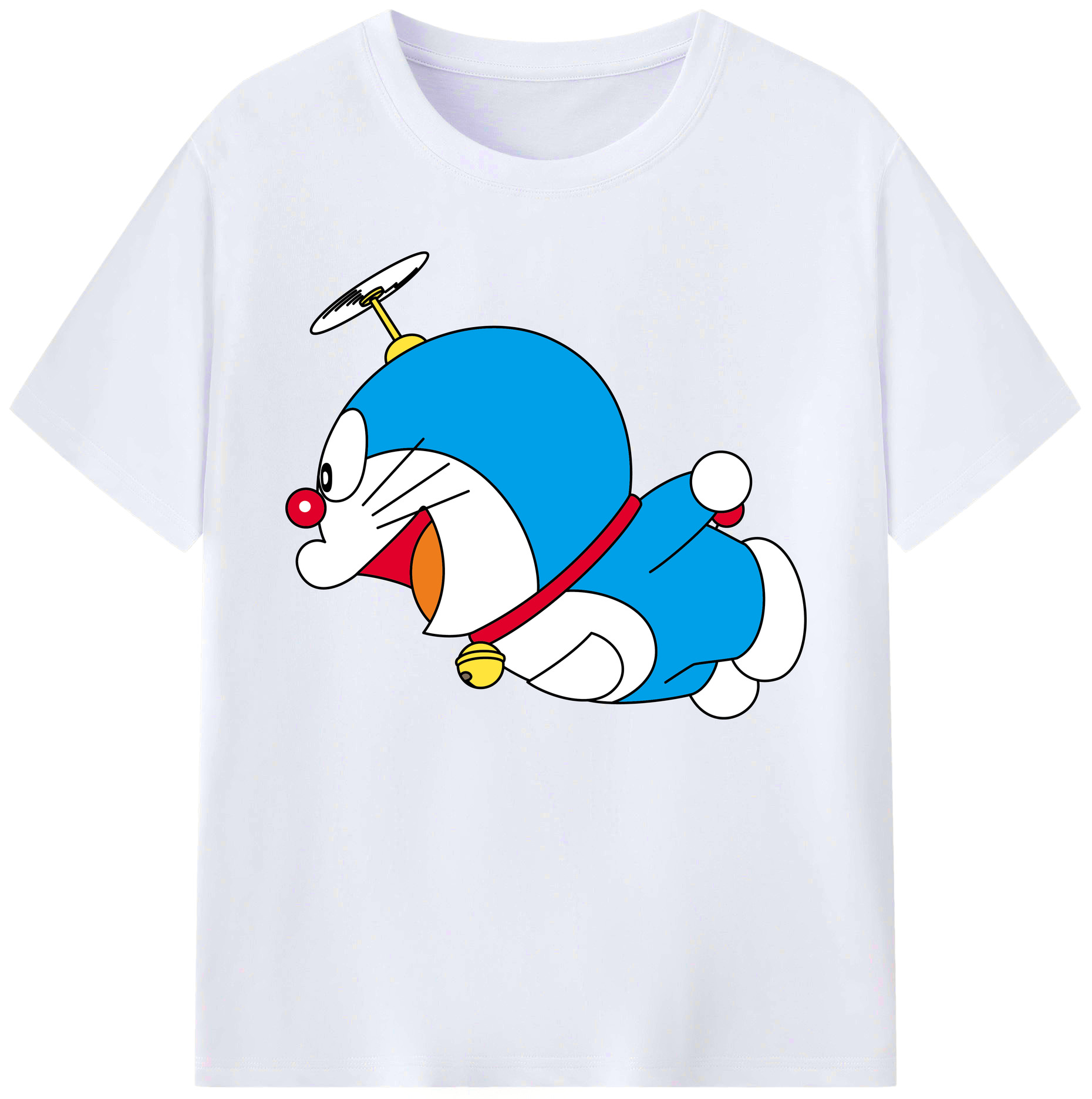 （画像用） ドラえもん Doraemon 綿100％ メンズ半袖Tシャツ｜肌触りやわらか＆通気性