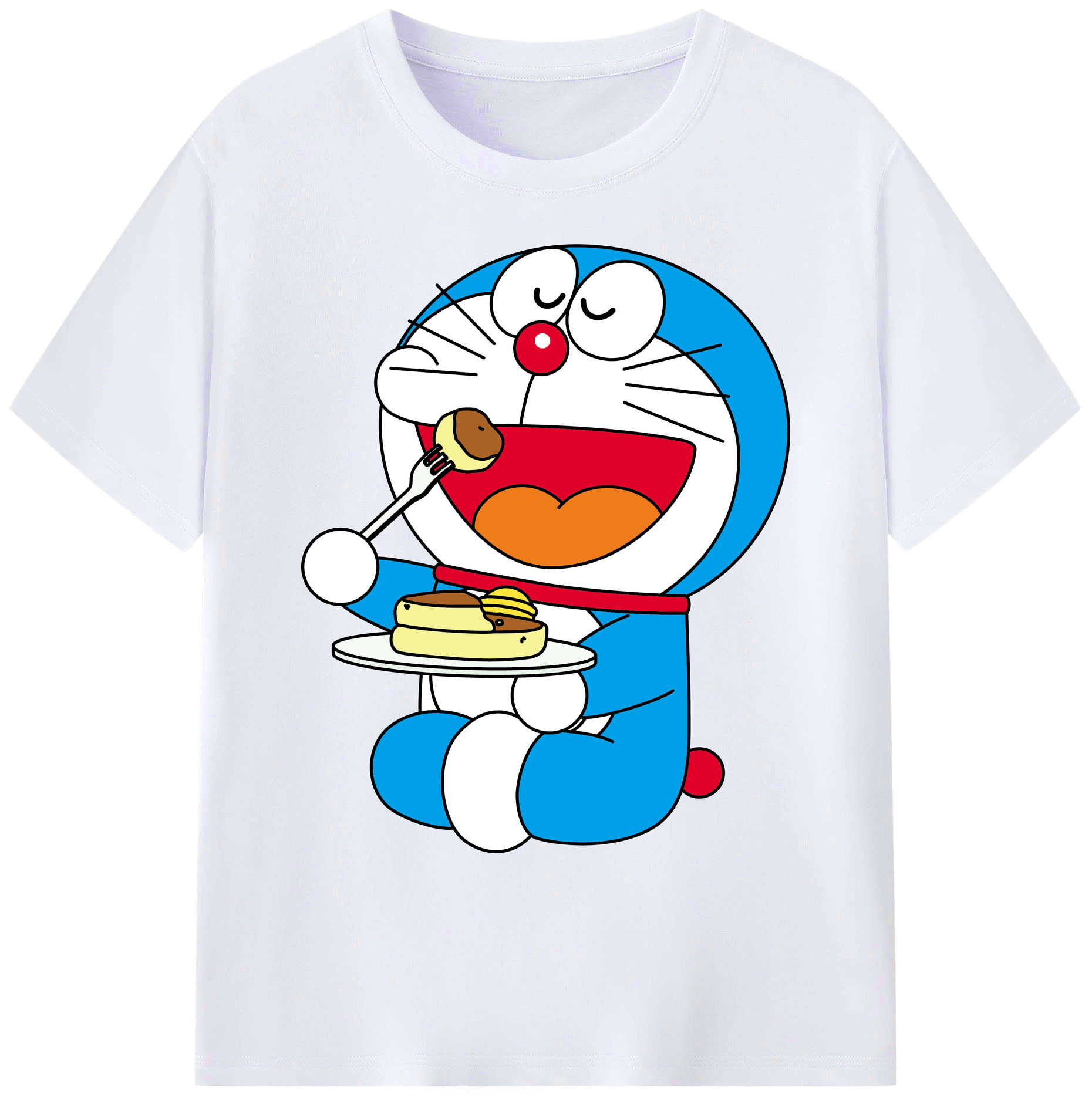 （画像用） ドラえもん Doraemon 綿100％ メンズ半袖Tシャツ｜肌触りやわらか＆通気性