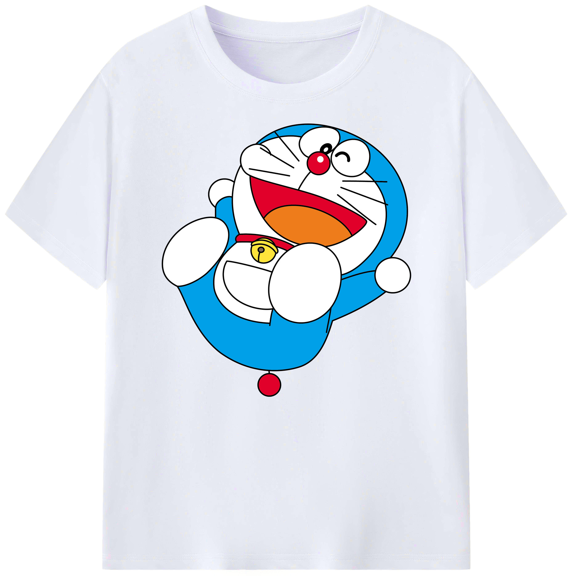 （画像用） ドラえもん Doraemon 綿100％ メンズ半袖Tシャツ｜肌触りやわらか＆通気性