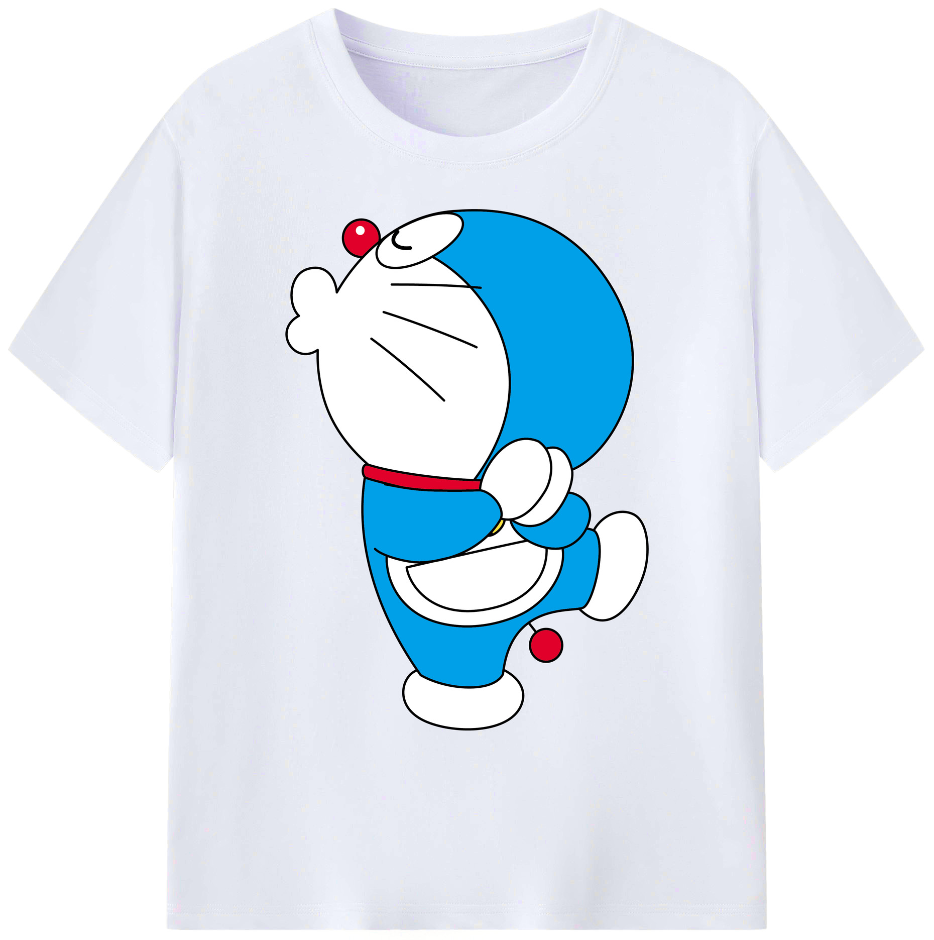 （画像用） ドラえもん Doraemon 綿100％ メンズ半袖Tシャツ｜肌触りやわらか＆通気性