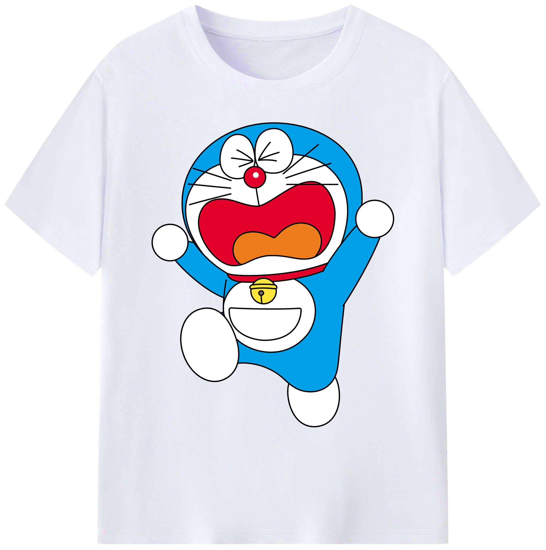 （画像用） ドラえもん Doraemon 綿100％ メンズ半袖Tシャツ｜肌触りやわらか＆通気性