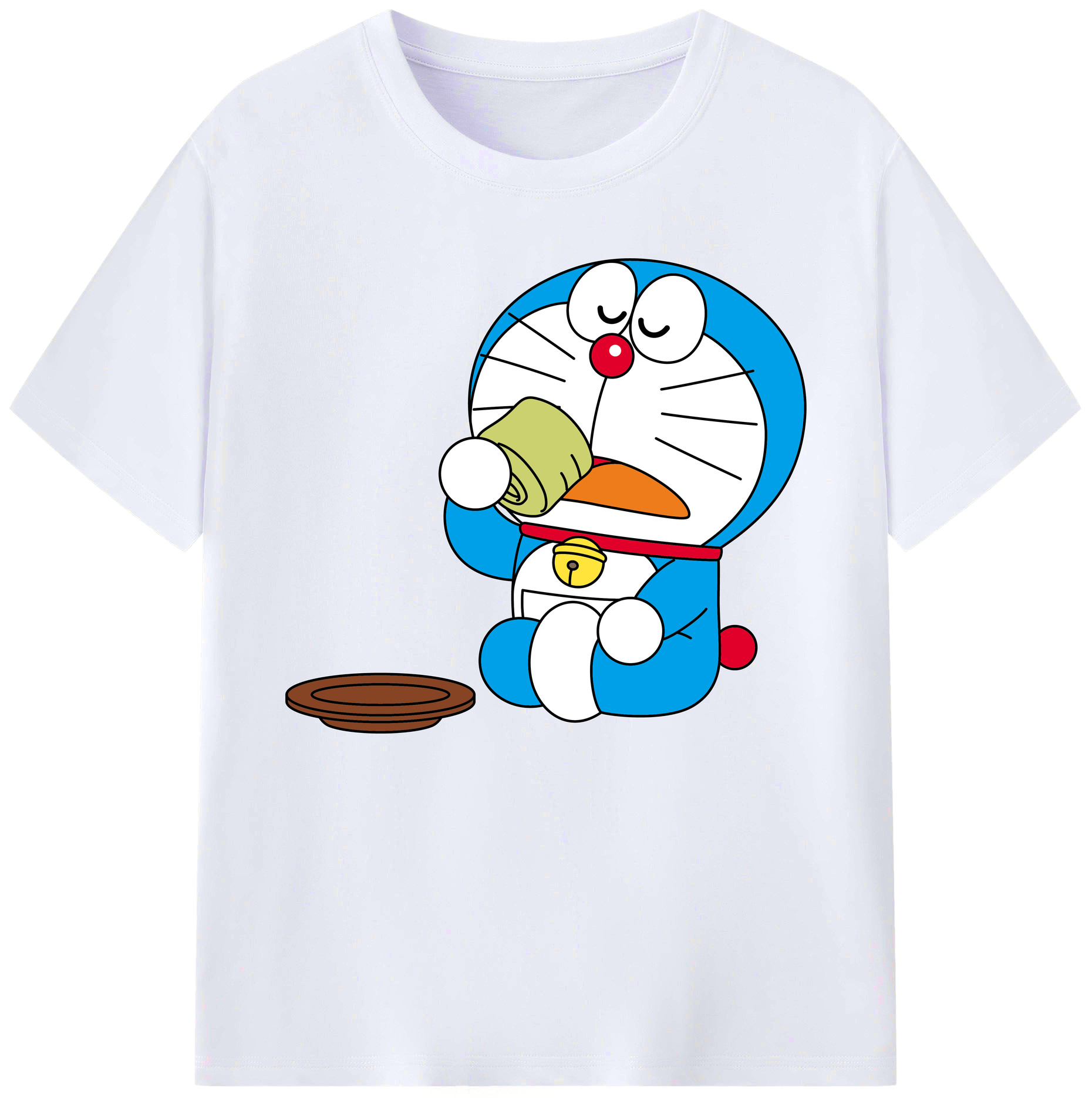 （画像用） ドラえもん Doraemon 綿100％ メンズ半袖Tシャツ｜肌触りやわらか＆通気性