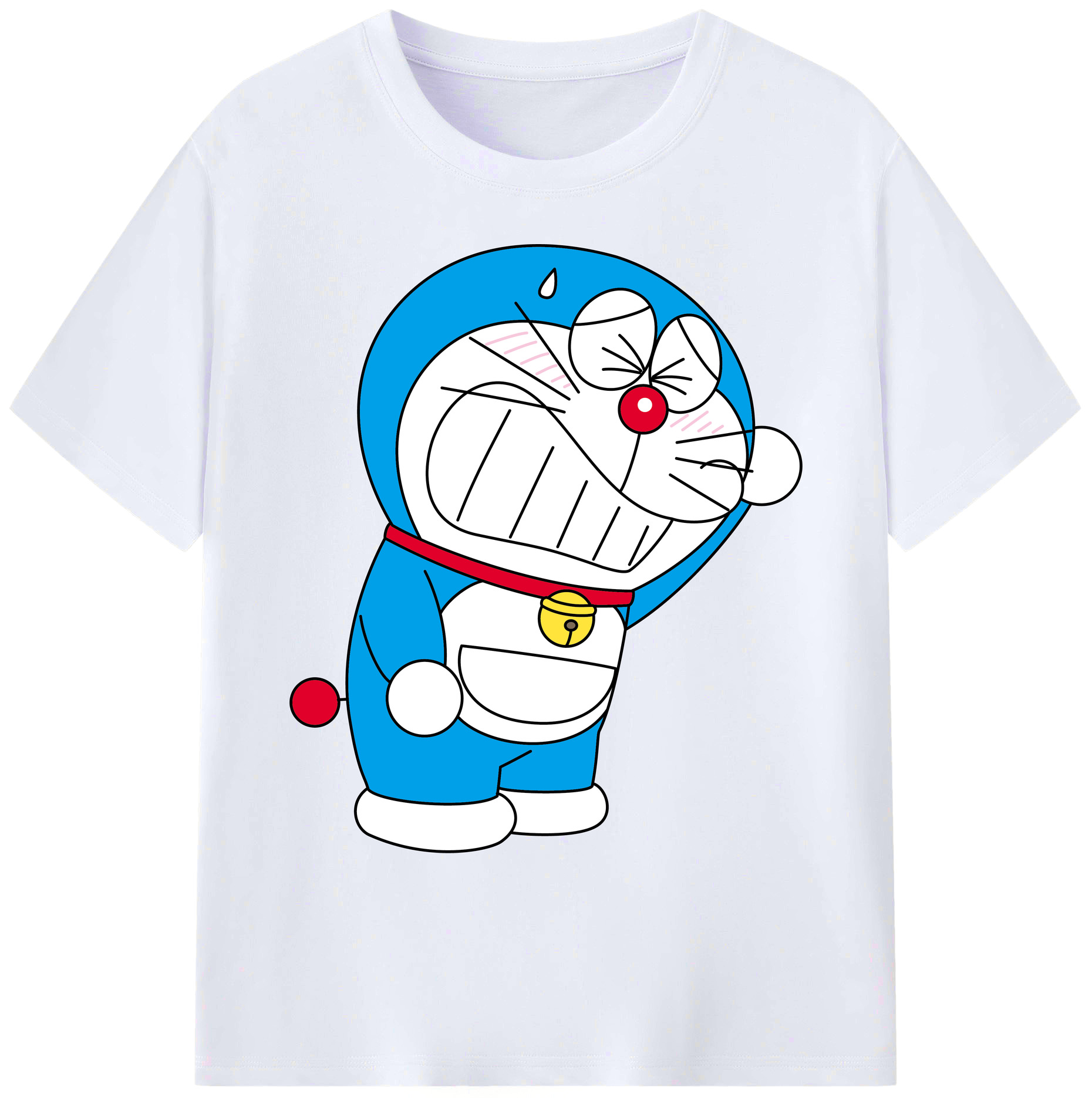 （画像用） ドラえもん Doraemon 綿100％ メンズ半袖Tシャツ｜肌触りやわらか＆通気性