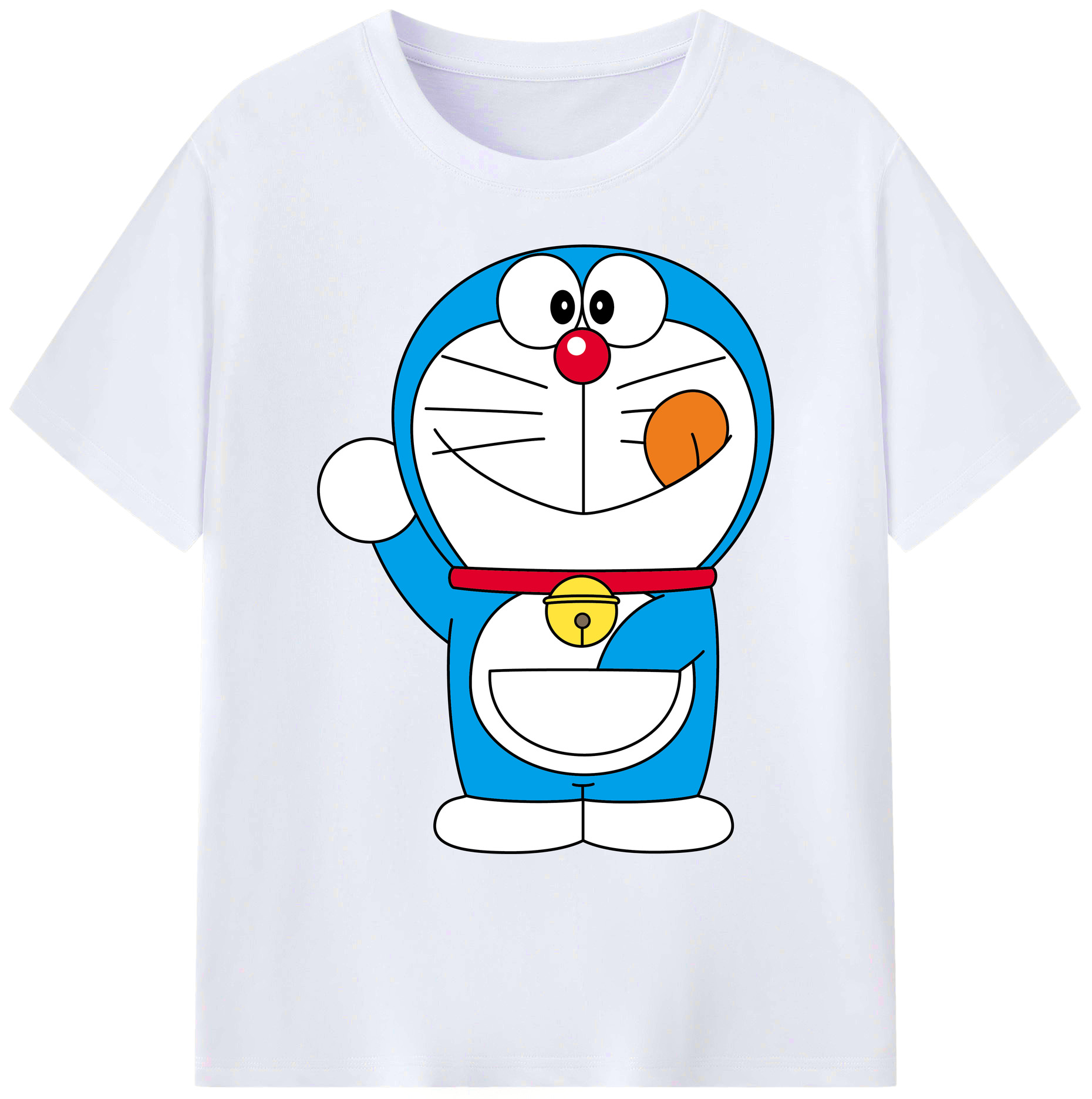 （画像用） ドラえもん Doraemon 綿100％ メンズ半袖Tシャツ｜肌触りやわらか＆通気性
