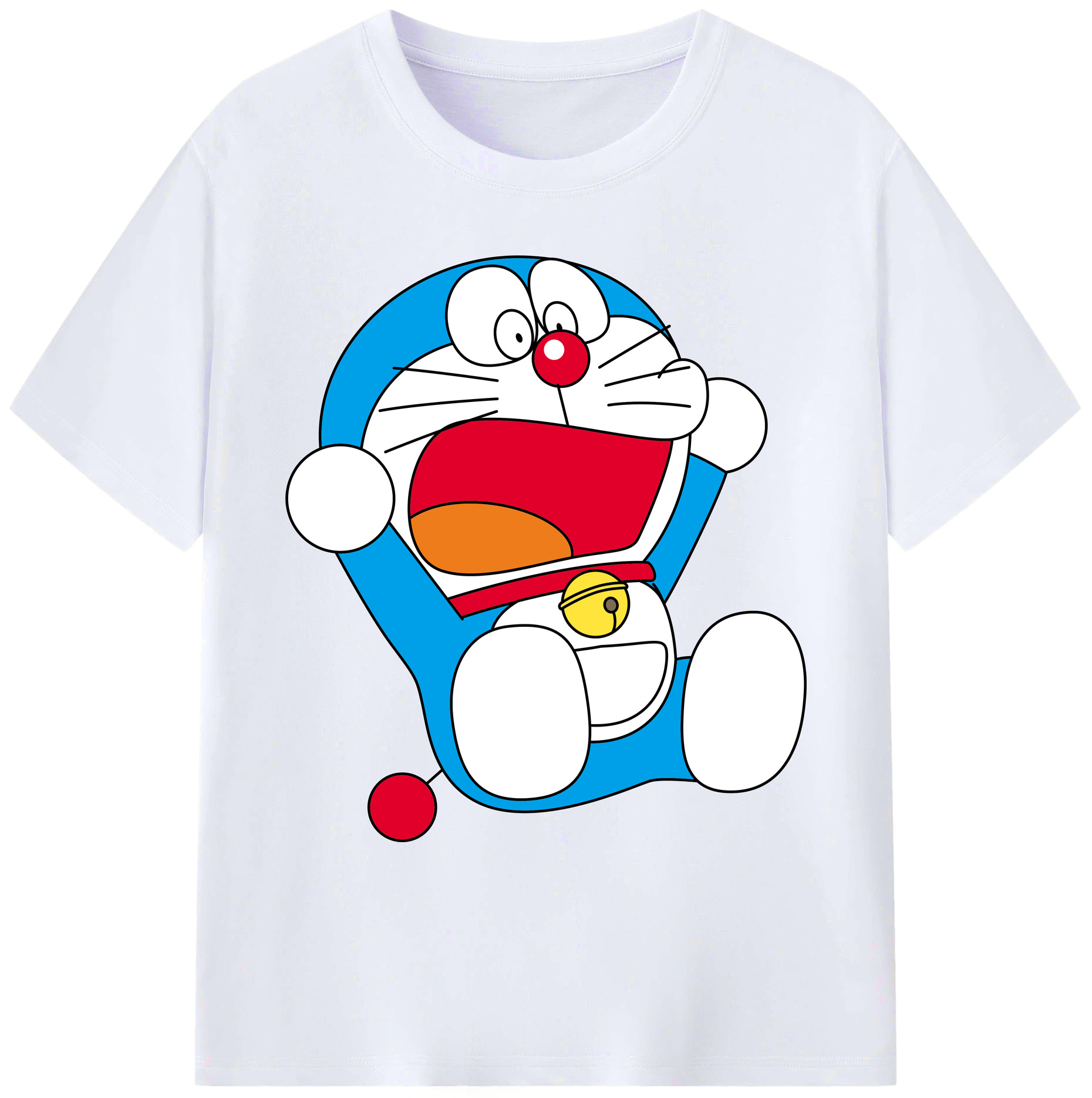 （画像用） ドラえもん Doraemon 綿100％ メンズ半袖Tシャツ｜肌触りやわらか＆通気性