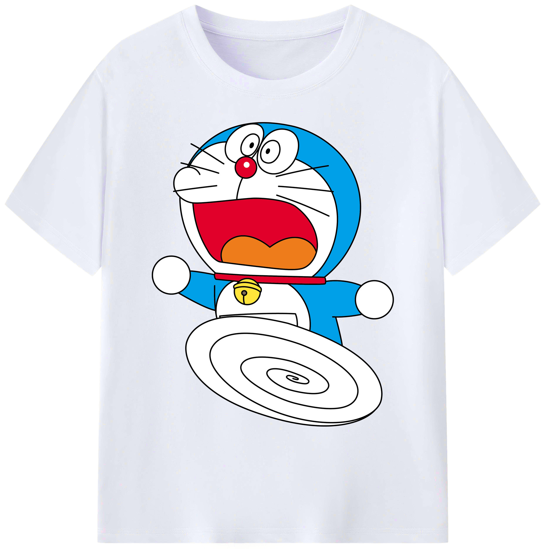（画像用） ドラえもん Doraemon 綿100％ メンズ半袖Tシャツ｜肌触りやわらか＆通気性