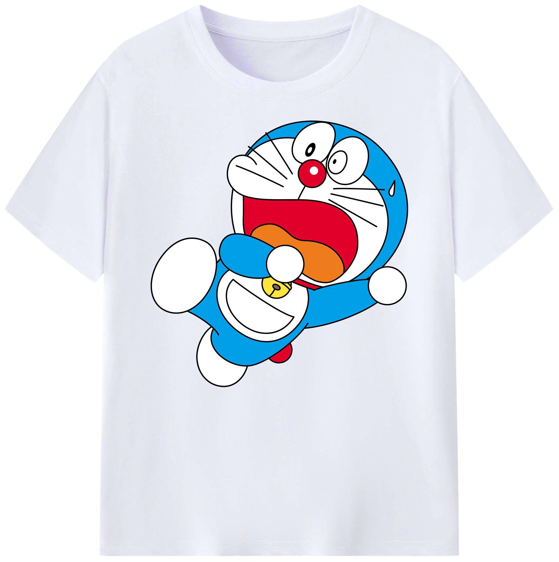 （画像用） ドラえもん Doraemon 綿100％ メンズ半袖Tシャツ｜肌触りやわらか＆通気性