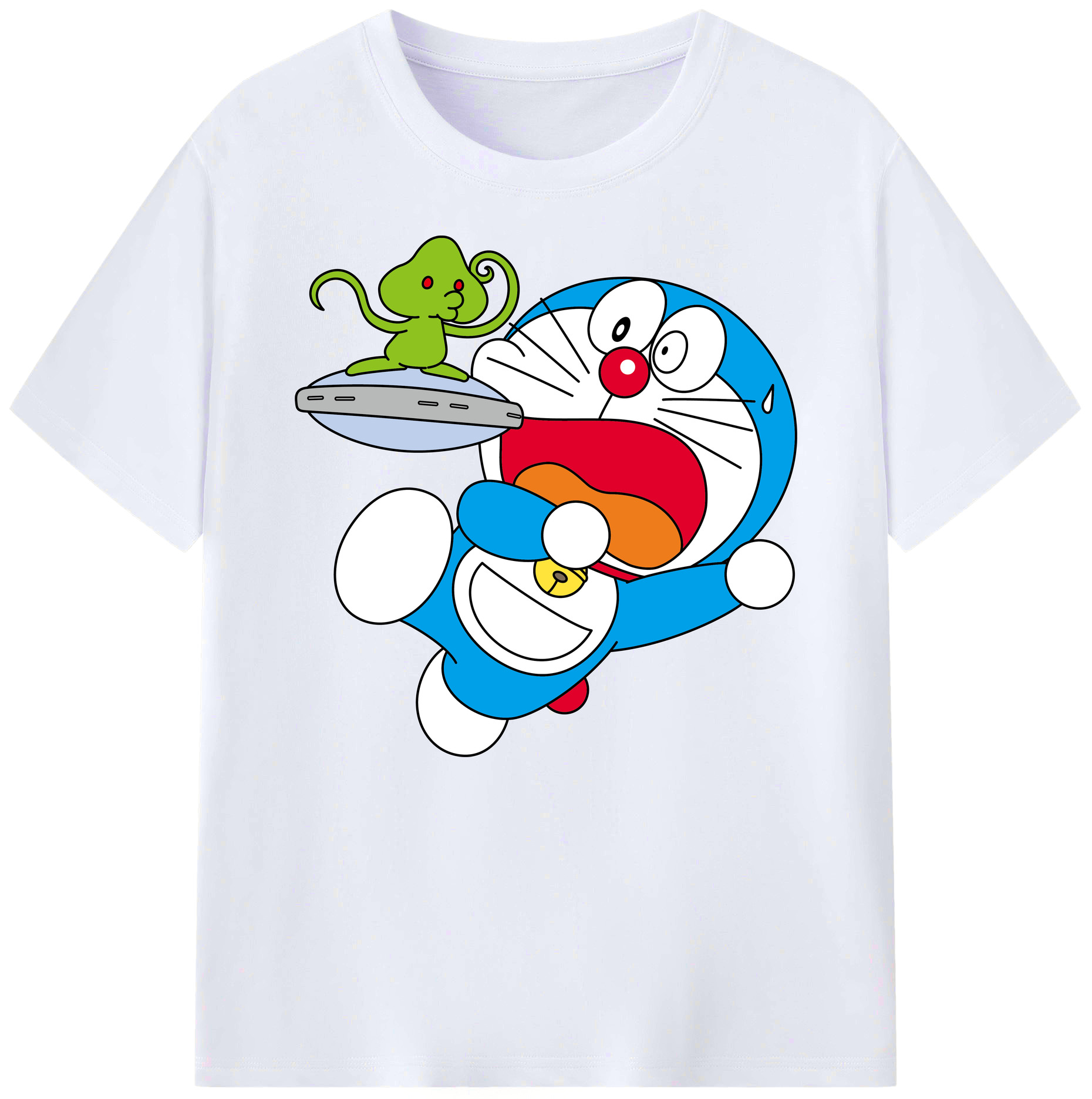 （画像用） ドラえもん Doraemon 綿100％ メンズ半袖Tシャツ｜肌触りやわらか＆通気性