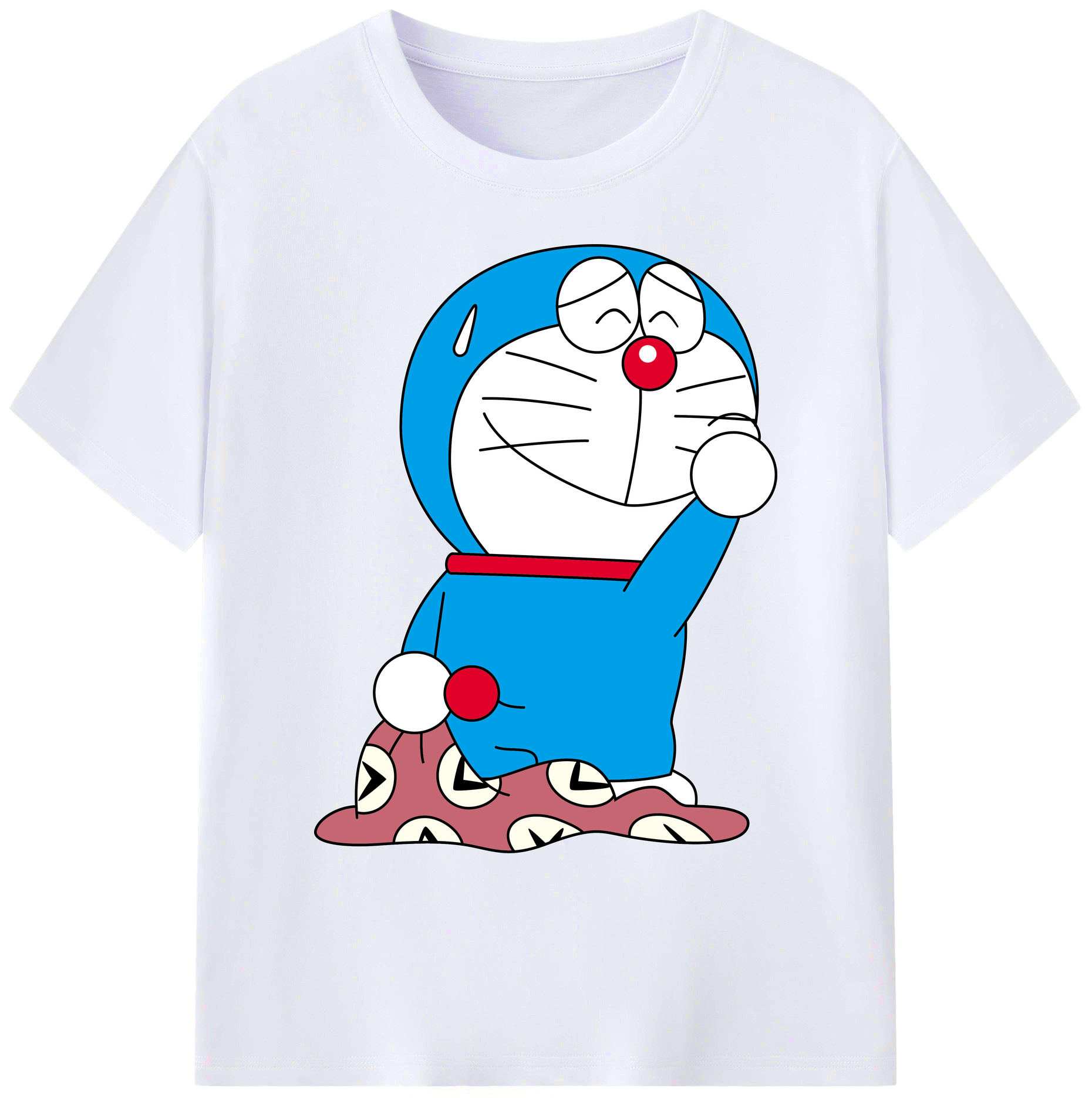 （画像用） ドラえもん Doraemon 綿100％ メンズ半袖Tシャツ｜肌触りやわらか＆通気性