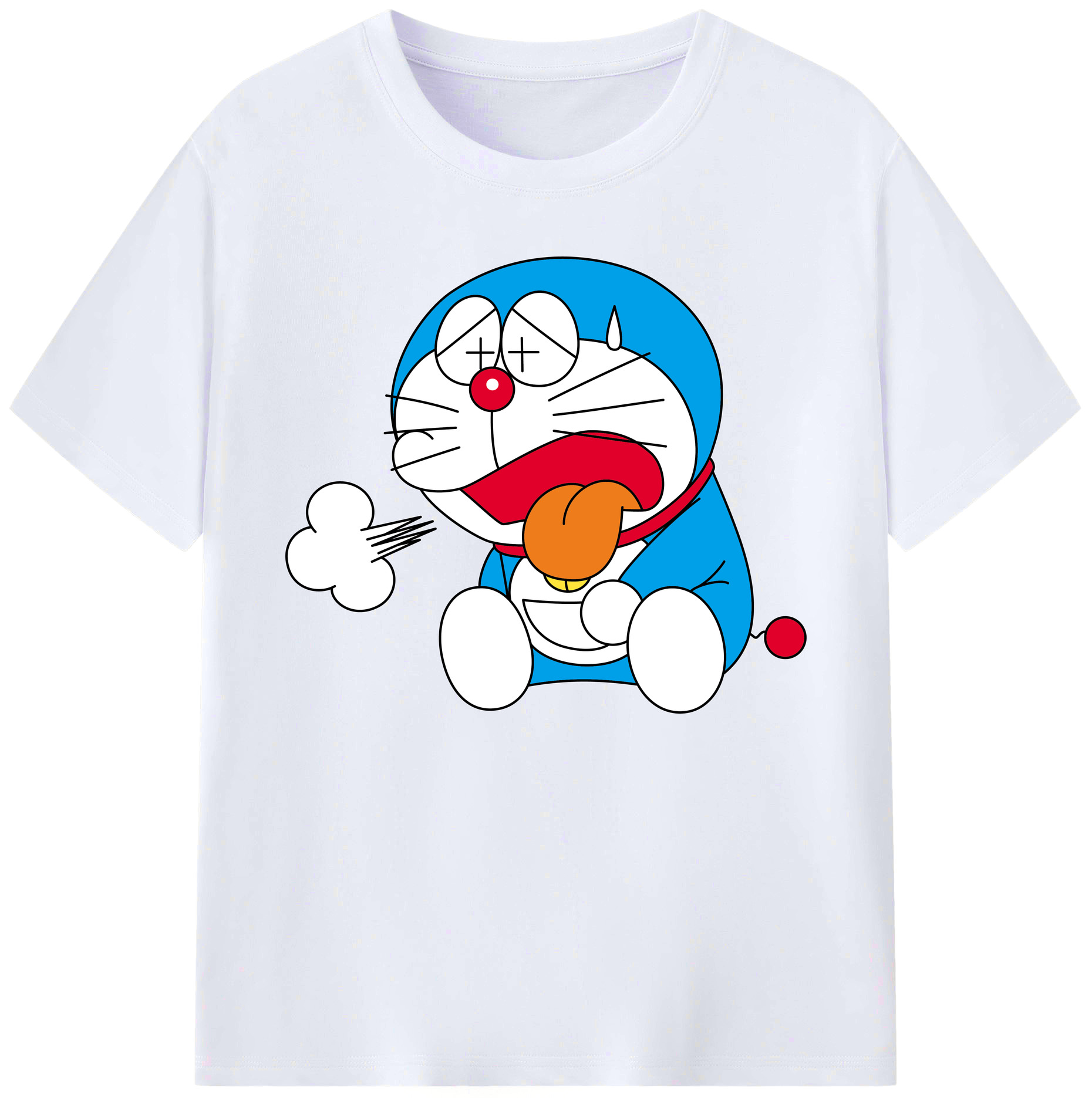 （画像用） ドラえもん Doraemon 綿100％ メンズ半袖Tシャツ｜肌触りやわらか＆通気性