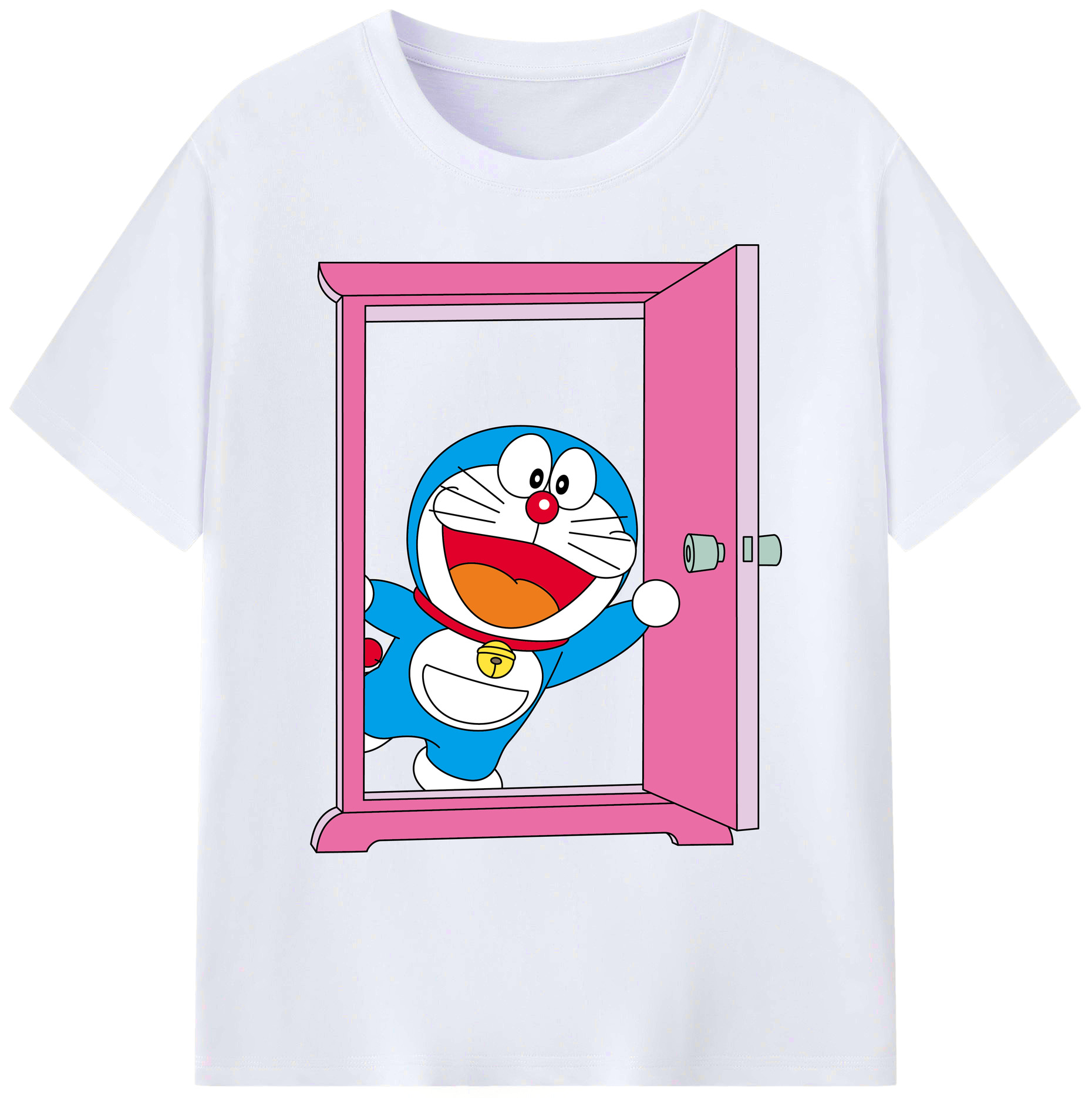 （画像用） ドラえもん Doraemon 綿100％ メンズ半袖Tシャツ｜肌触りやわらか＆通気性