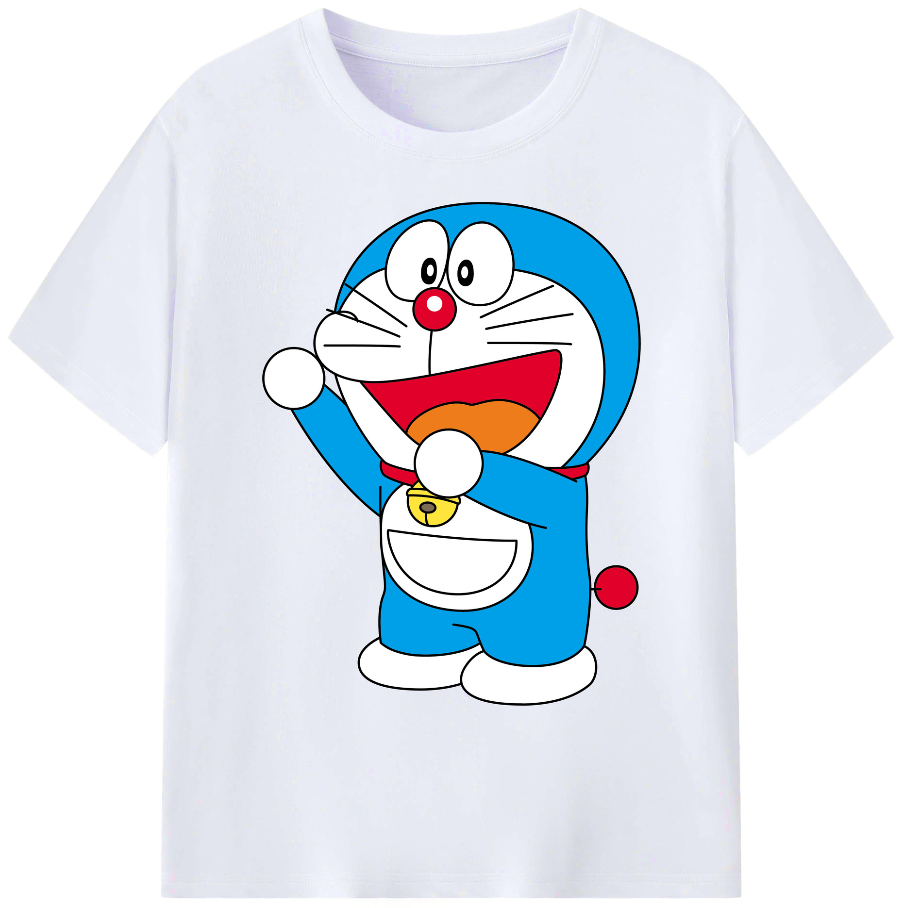 （画像用） ドラえもん Doraemon 綿100％ メンズ半袖Tシャツ｜肌触りやわらか＆通気性