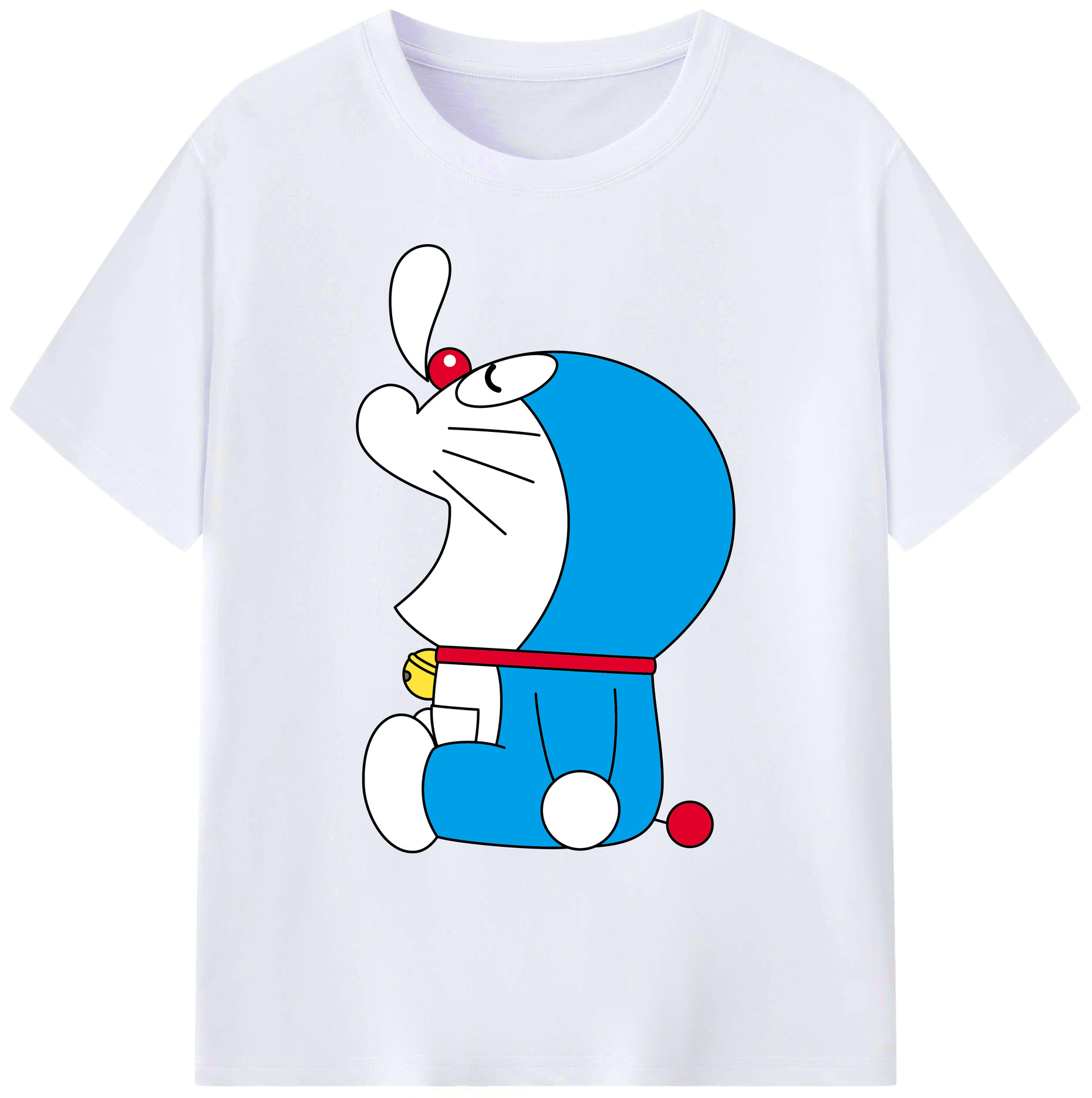 （画像用） ドラえもん Doraemon 綿100％ メンズ半袖Tシャツ｜肌触りやわらか＆通気性