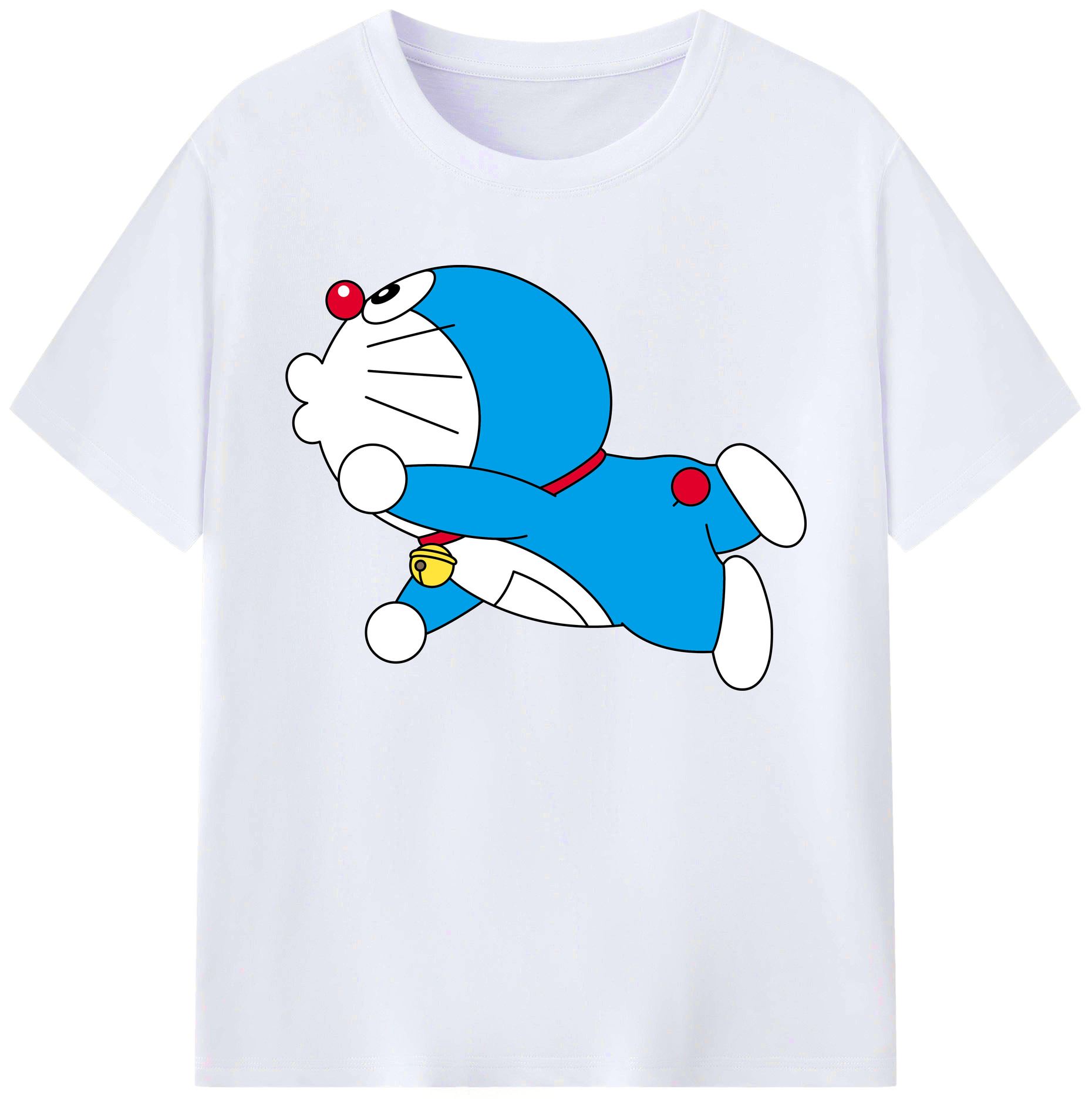 （画像用） ドラえもん Doraemon 綿100％ メンズ半袖Tシャツ｜肌触りやわらか＆通気性